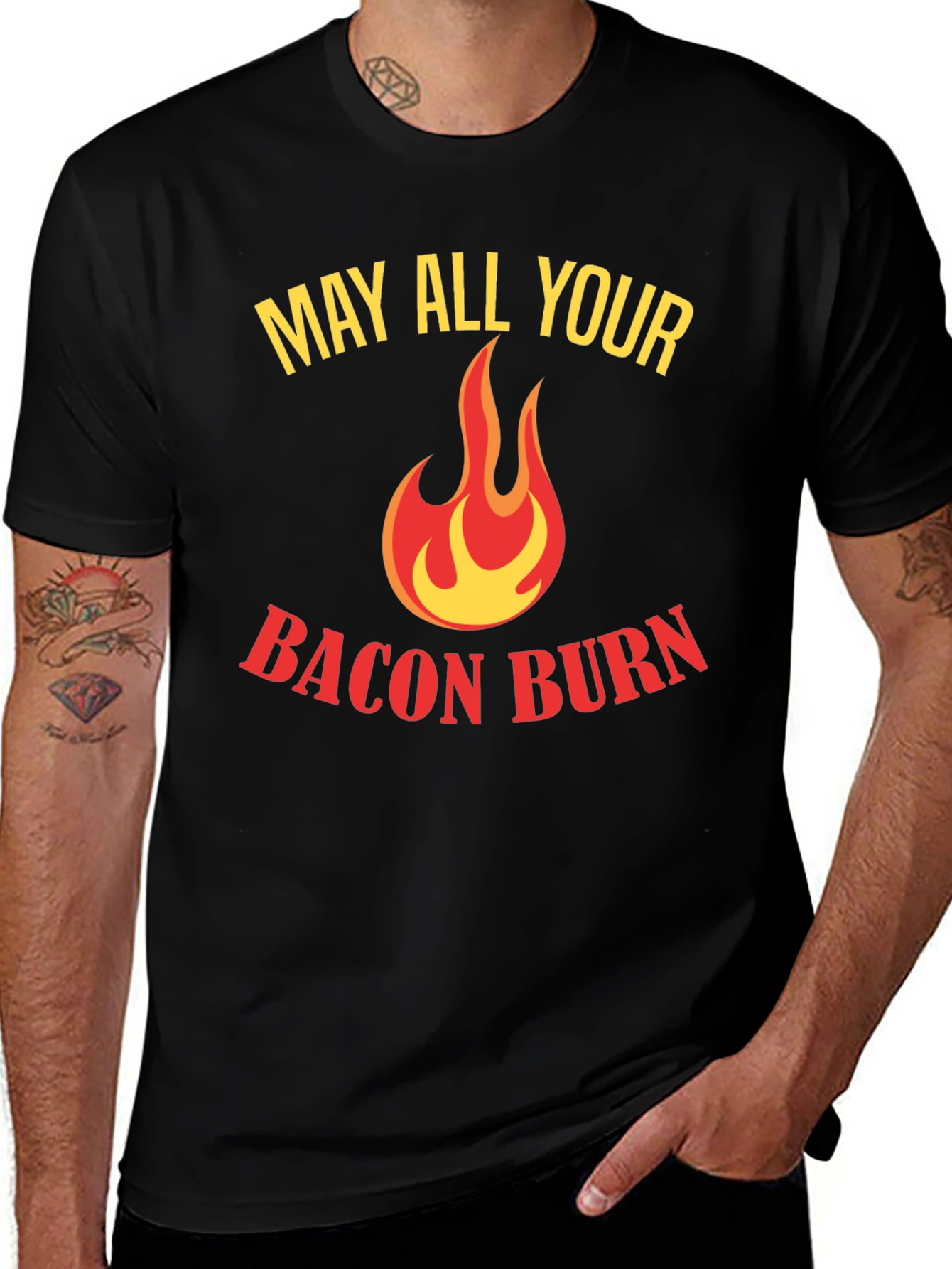 Variant 13 of May All Your Bacon Burn - Funny Graphic T-Shirt