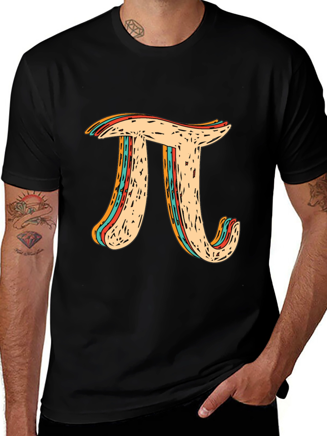 Variant 23 of Retro Pi Symbol Graphic Tee - Math Humor T-Shirt
