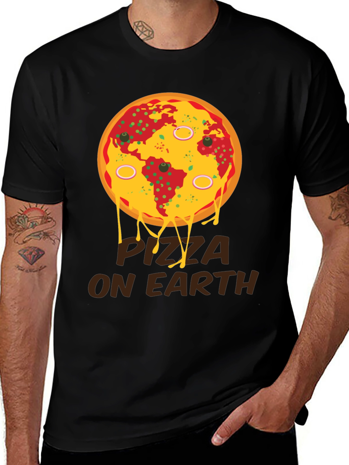 Variant 22 of Pizza On Earth Graphic T-Shirt