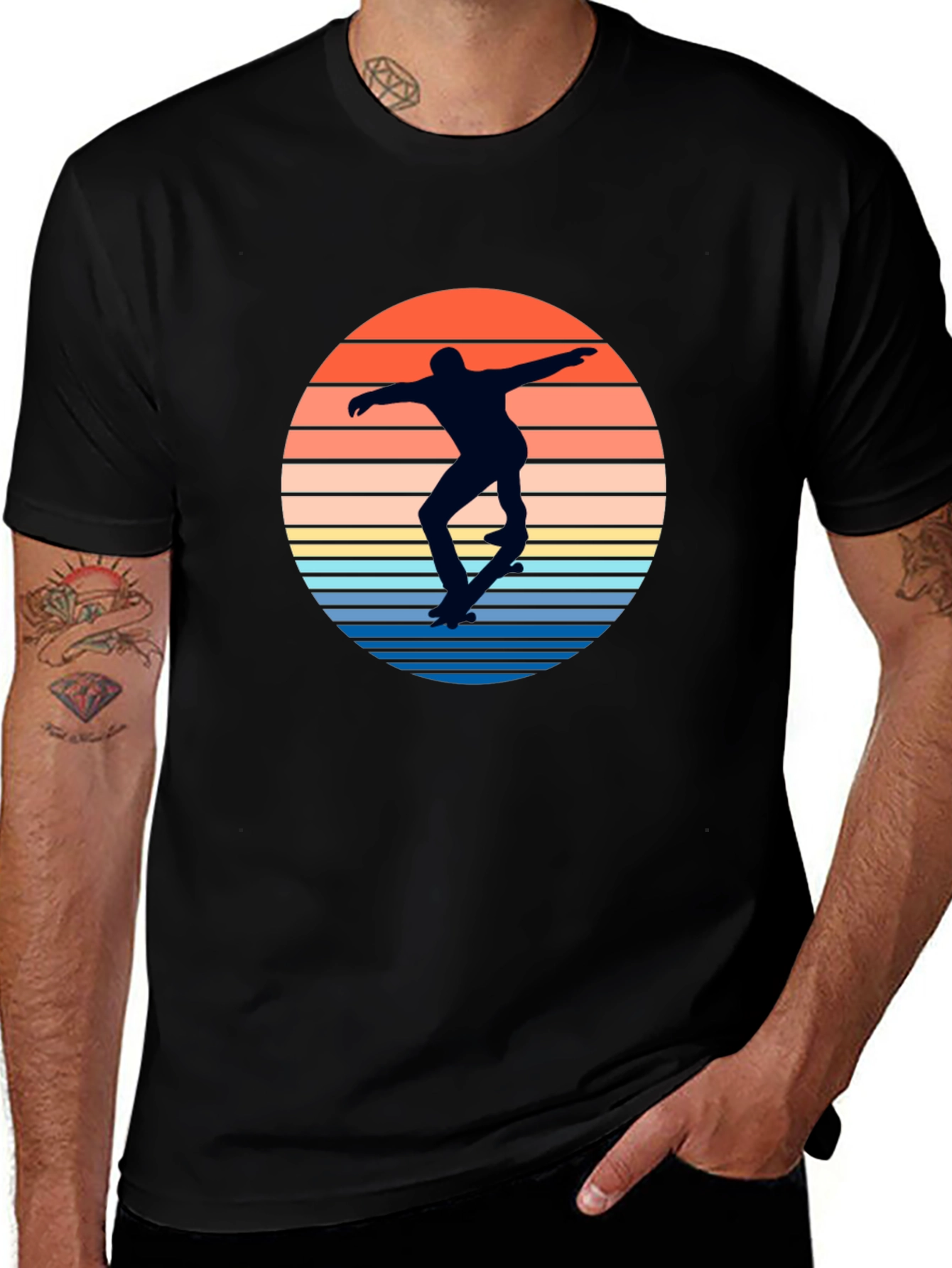 Variant 25 of Skateboarder Sunset Graphic T-Shirt