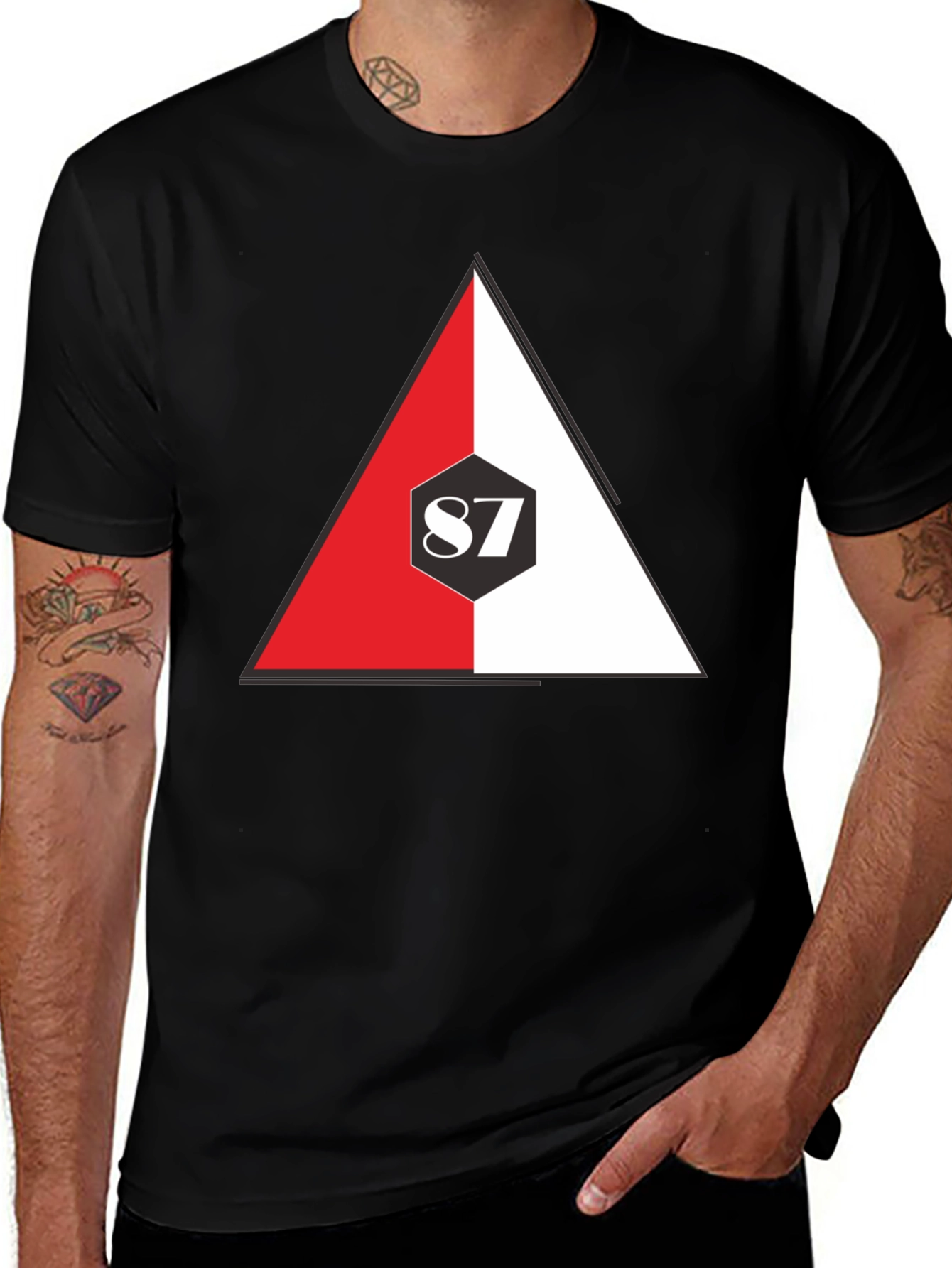 Variant 27 of 87 Triangle Graphic Tee - Stylish Casual Wear