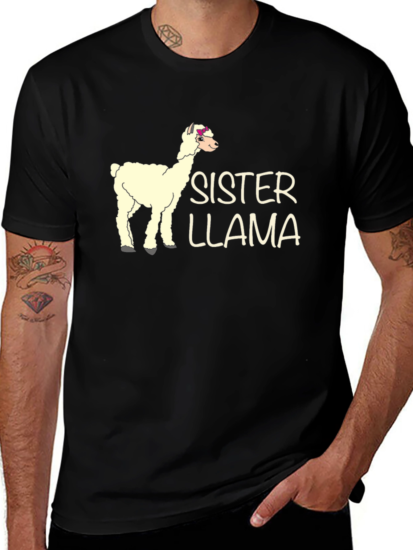 Variant 18 of Sister Llama T-Shirt - Funny Animal Tee