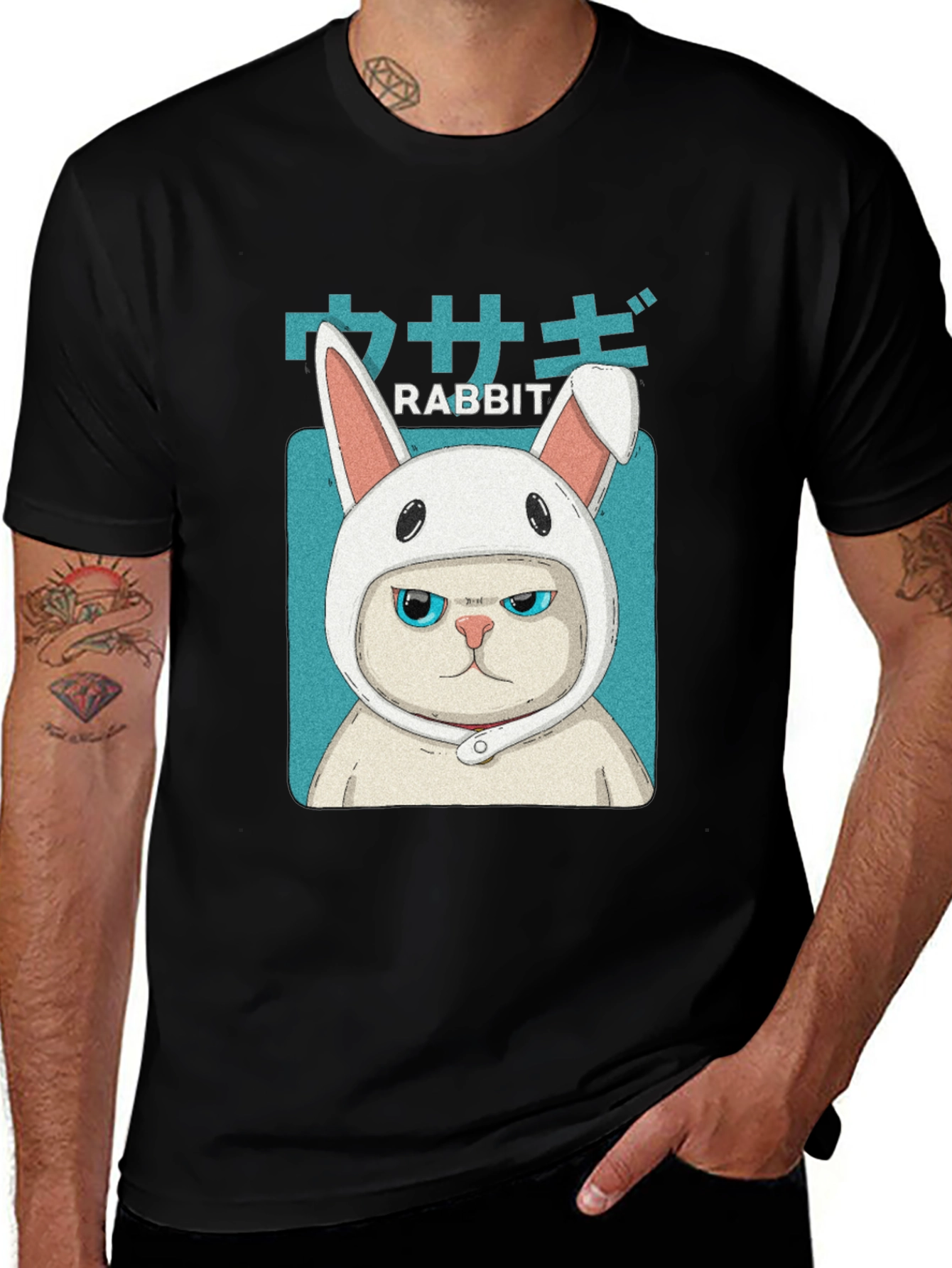 Variant 4 of Rabbit Cat Graphic Tee