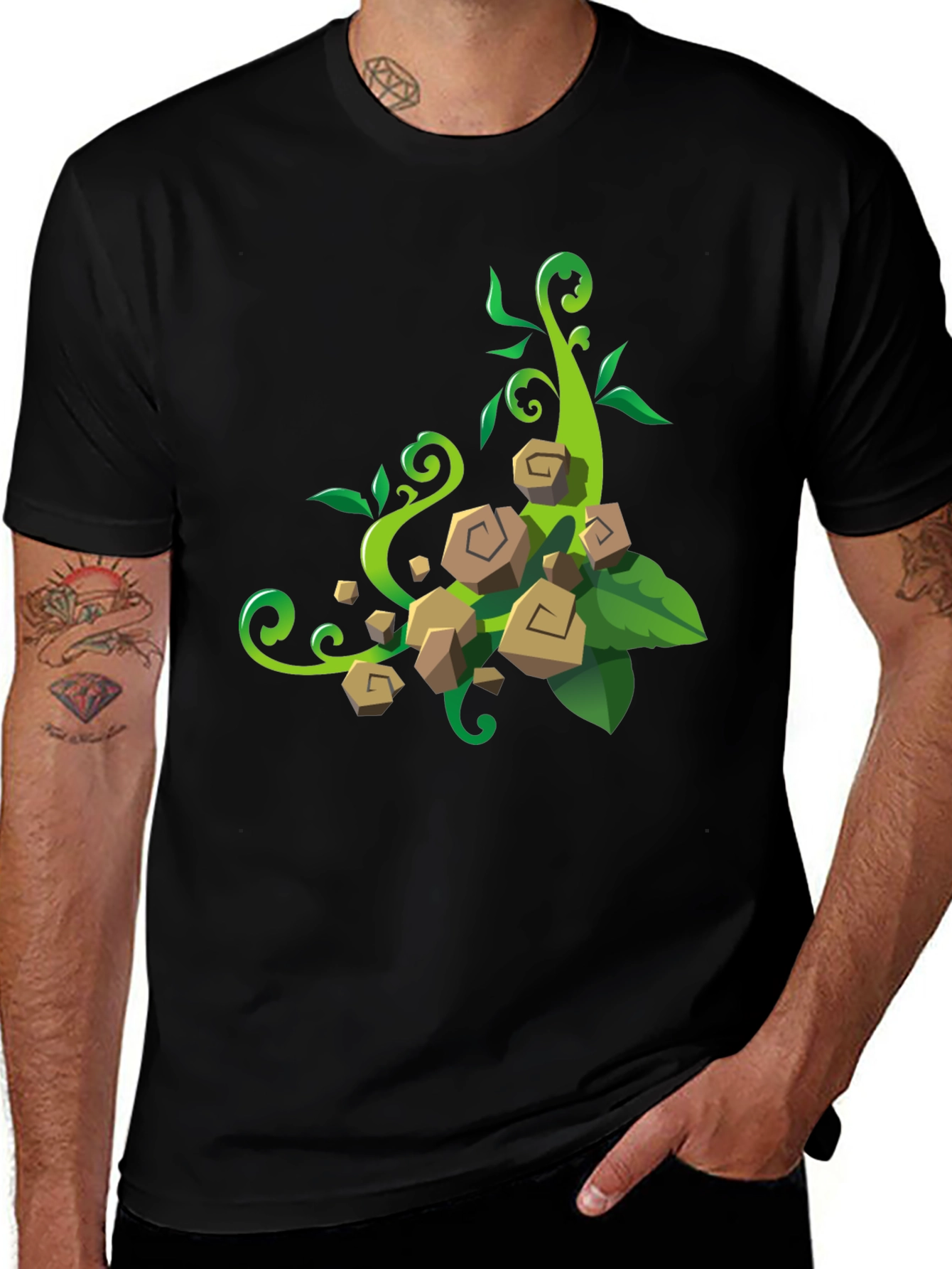 Variant 26 of Nature's Corner Graphic Tee - Modern Black T-Shirt