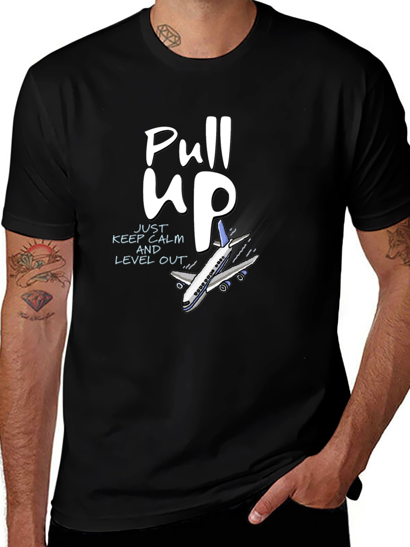 Variant 8 of Pull Up Aircraft T-Shirt - Pilot Aviation Tee