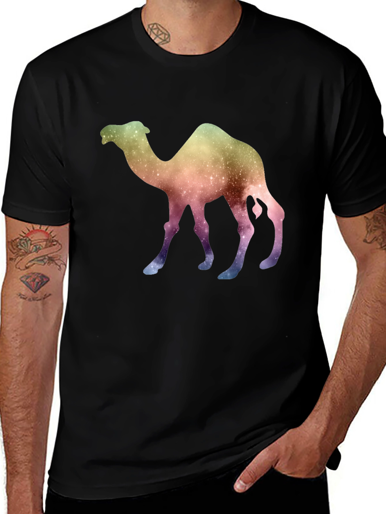 Variant 13 of Galaxy Camel Graphic Tee - Unique Space Design T-Shirt