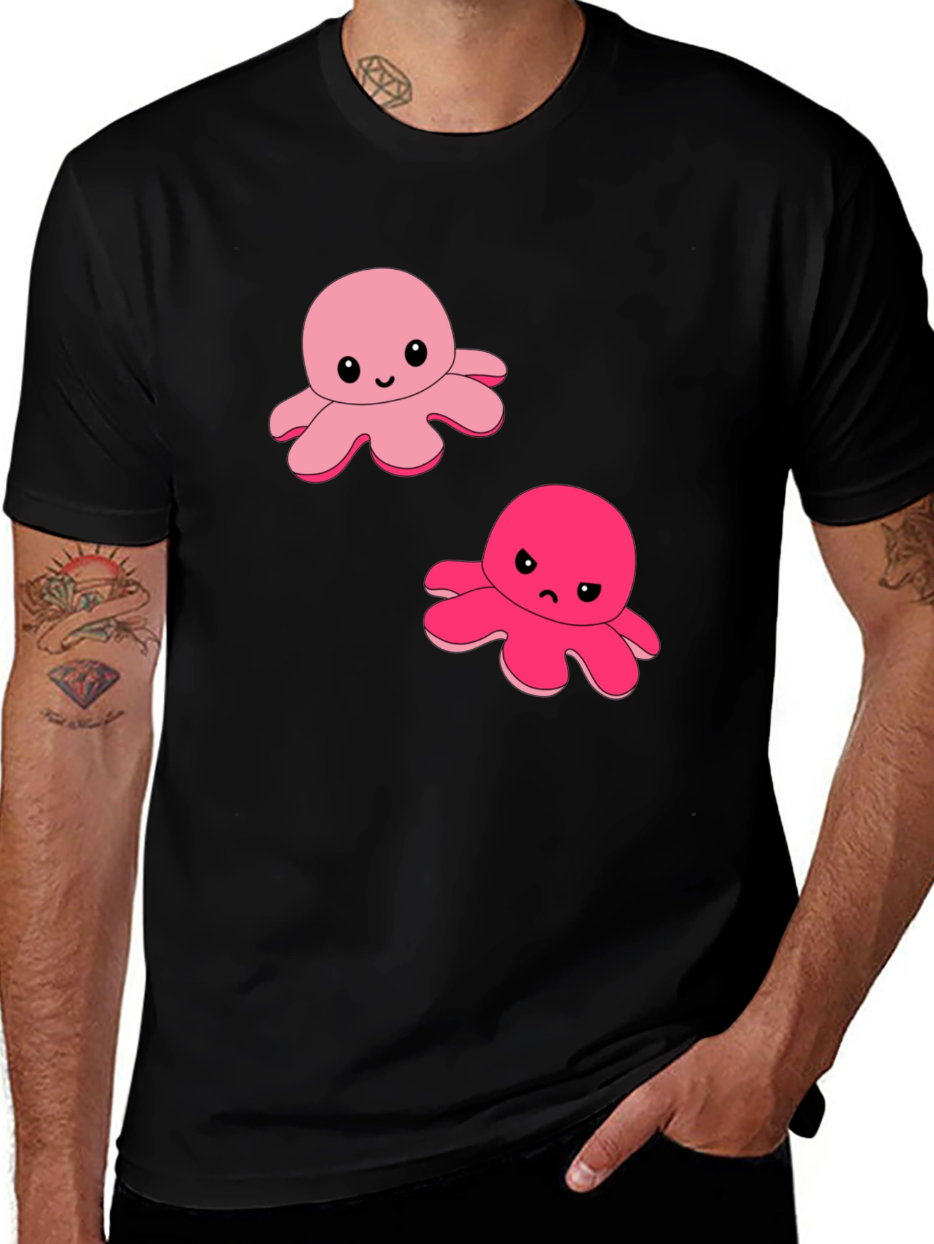 Variant 21 of Mood Octopus Black Tee