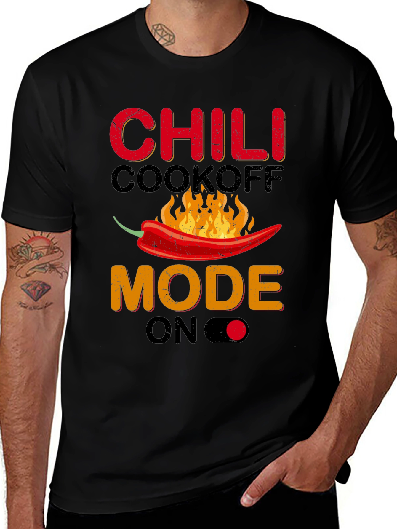 Variant 4 of Chili Cookoff Mode On Graphic T-Shirt