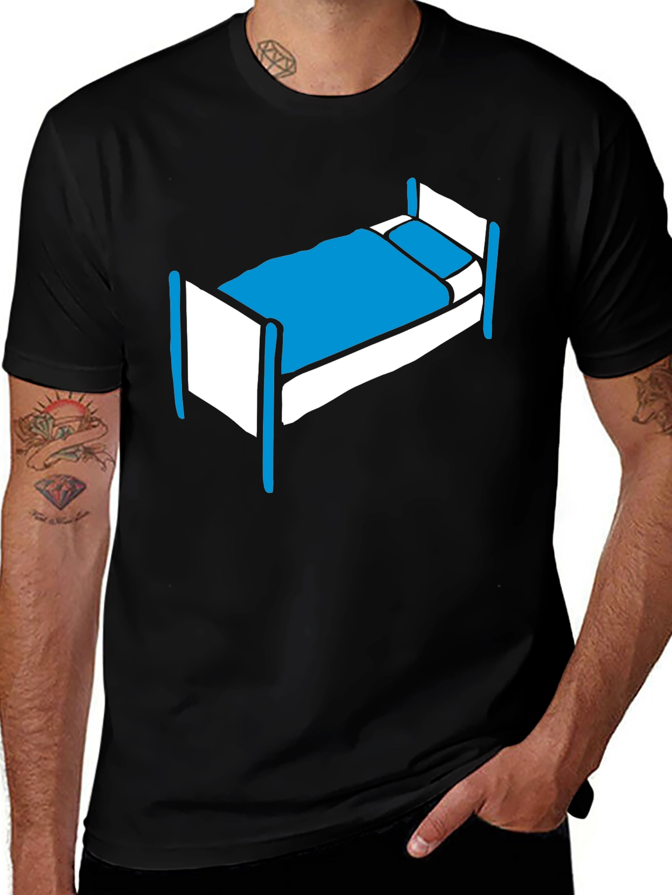 Variant 16 of Bed Graphic Tee - Relaxed Comfort Shirt