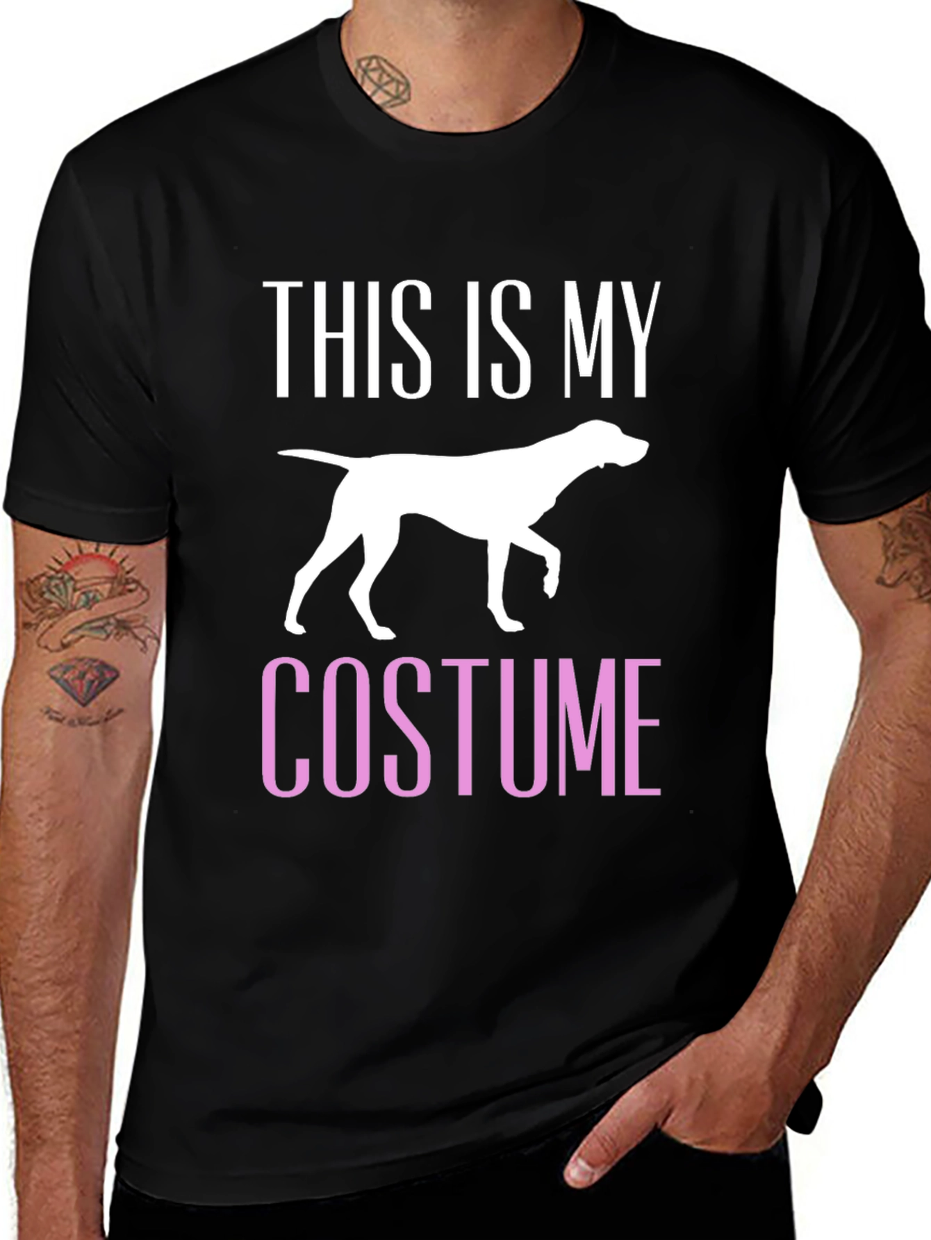 Variant 28 of Funny Dog Halloween Costume T-Shirt