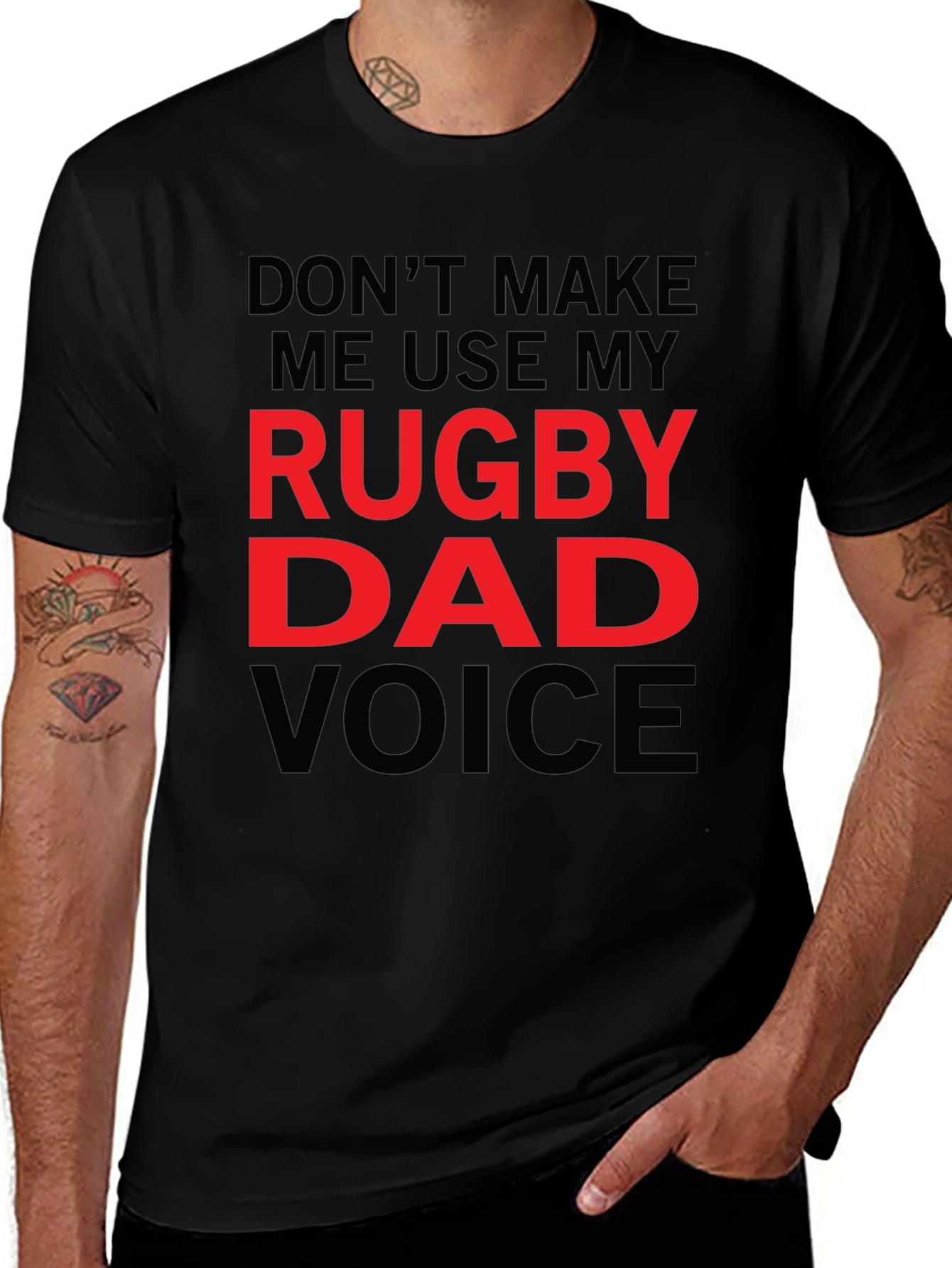 Variant 19 of Rugby Dad Voice T-Shirt - Humorous Gift for Rugby Loving Fathers