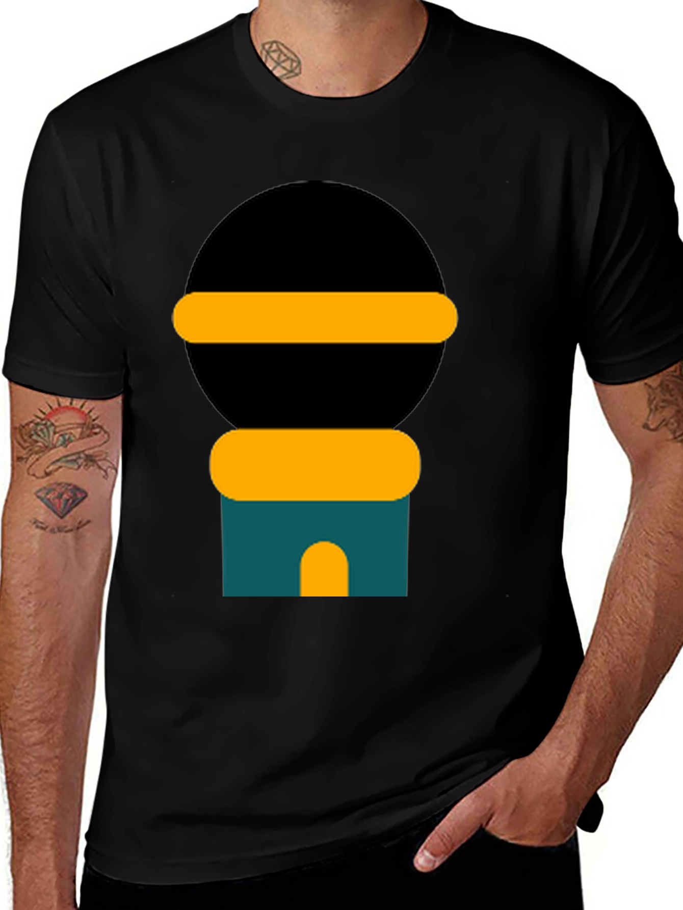 Variant 24 of Geometric Graphic Tee - Modern Minimalist Design