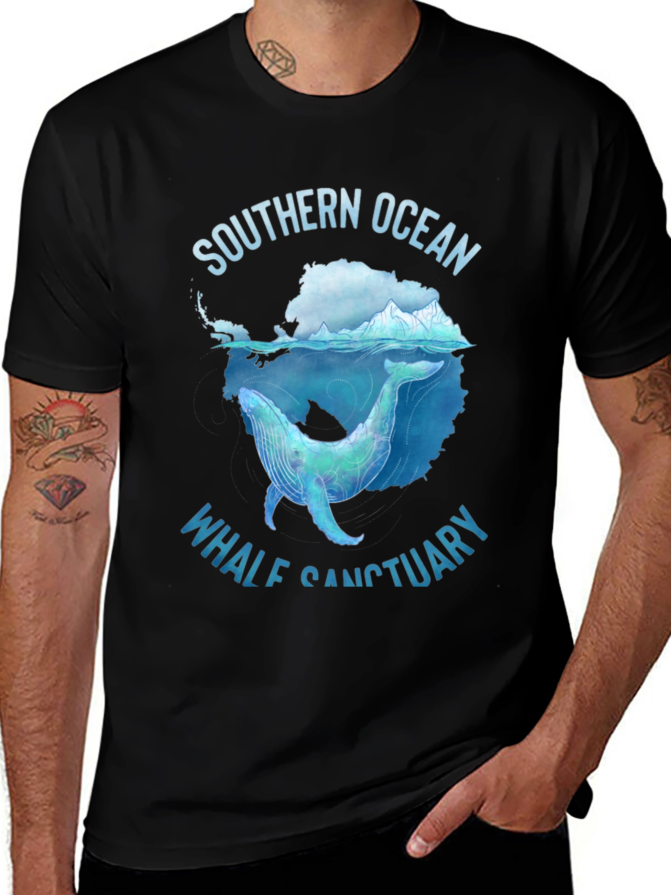 Variant 19 of Southern Ocean Whale Sanctuary Graphic Tee