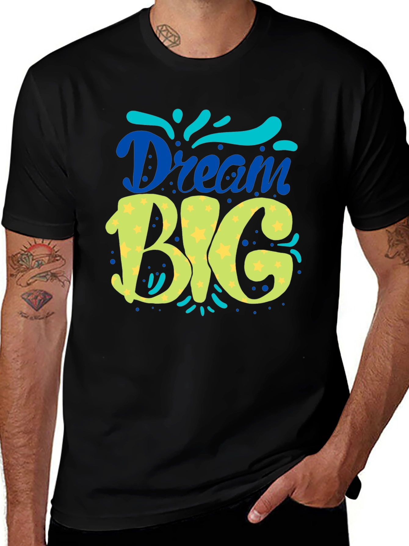 Variant 19 of Dream Big Graphic Tee - Black Unisex T-Shirt