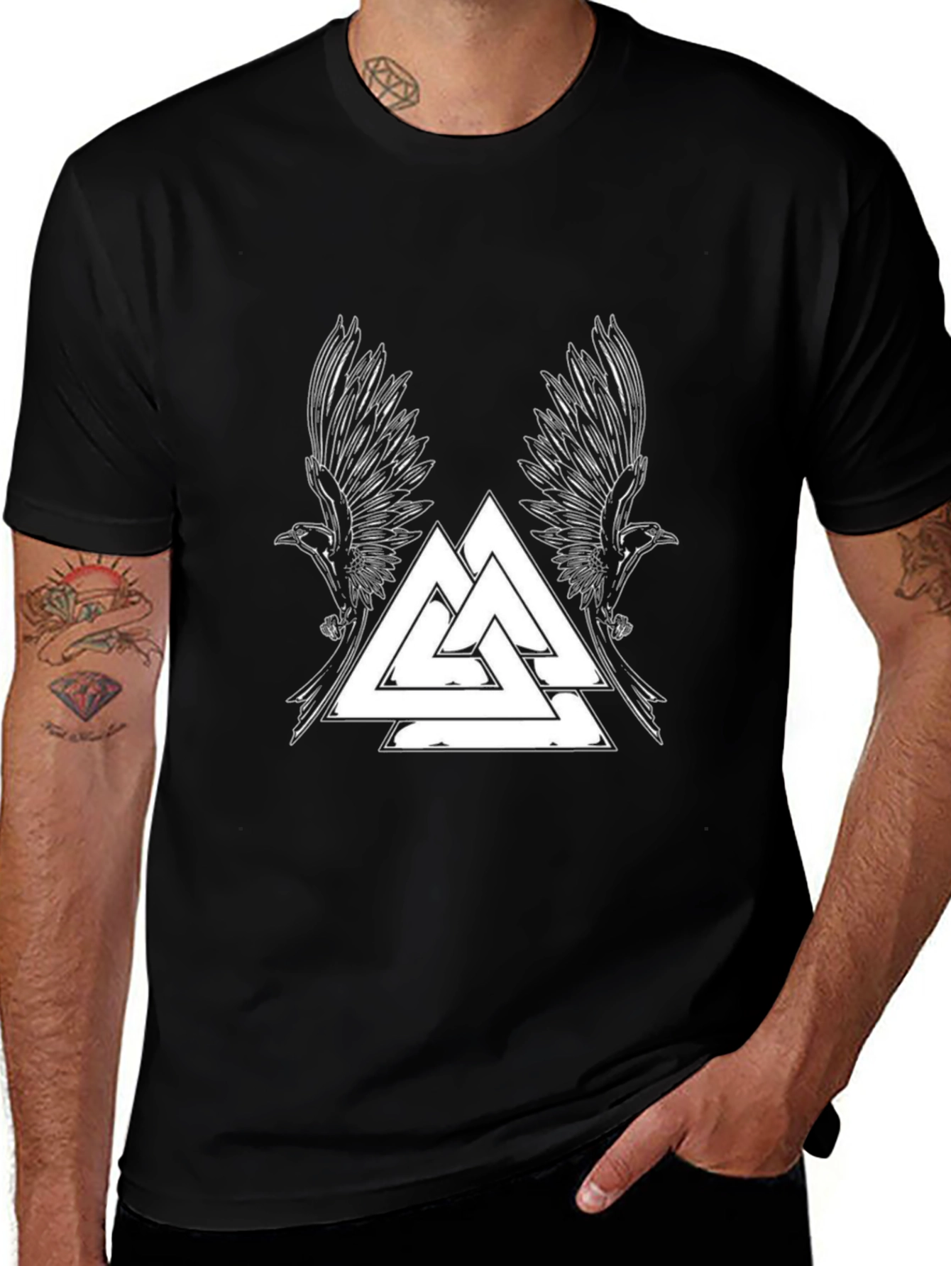 Valknut Ravens Graphic Tee - Viking Style
