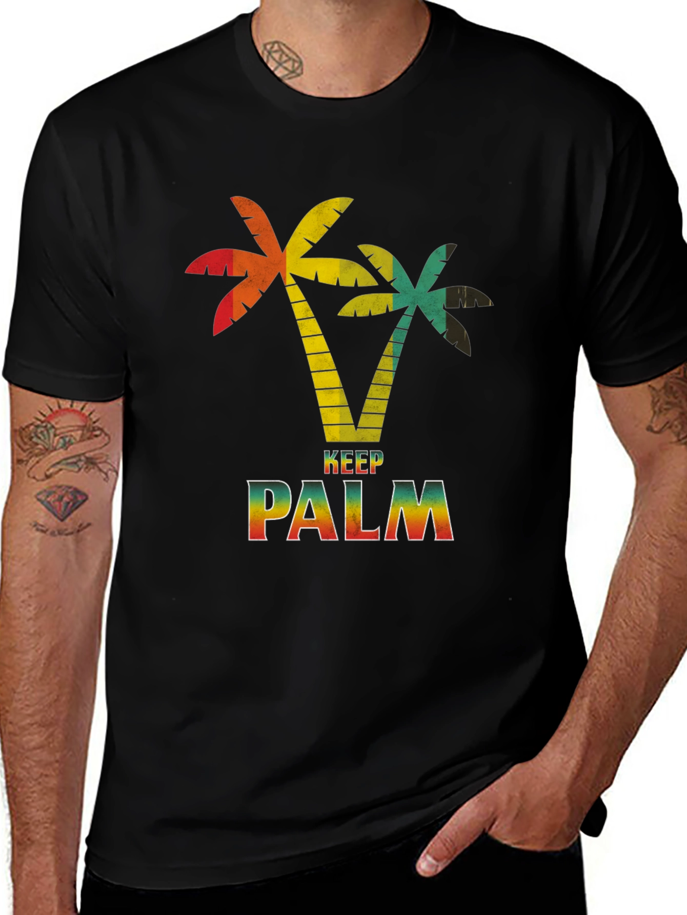 Variant 9 of Keep Palm T-Shirt - Tropical Summer Vibes