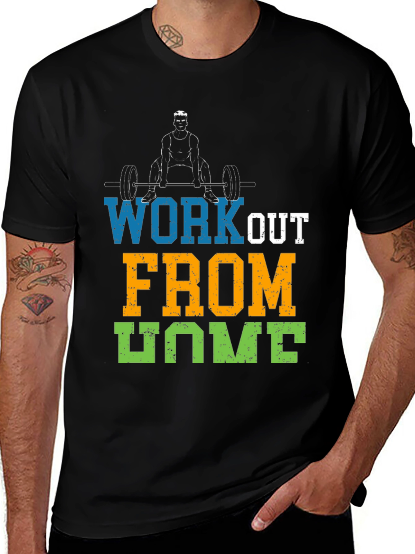Variant 11 of Workout From Home Graphic Tee