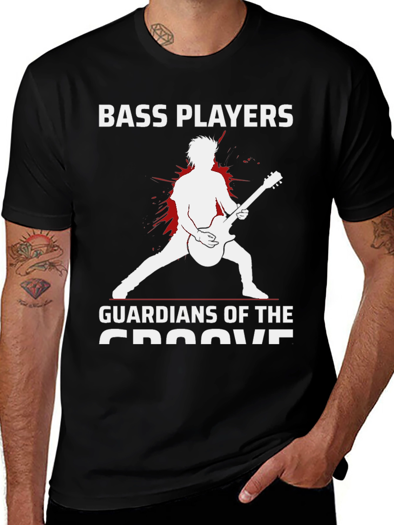 Variant 2 of Bass Players Guardians of the Groove T-Shirt