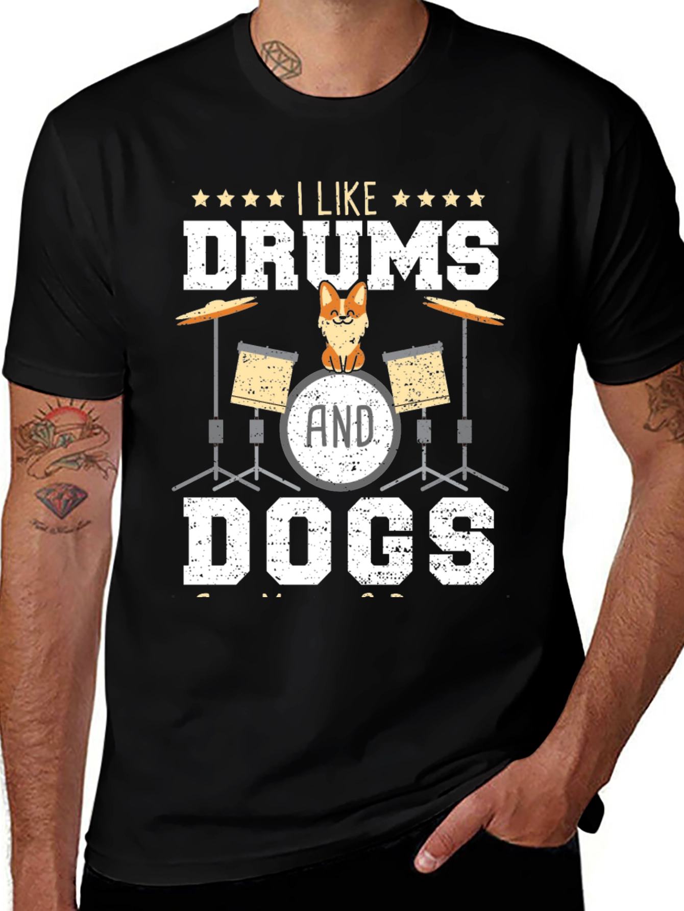 Variant 27 of I Like Drums and Dogs T-Shirt