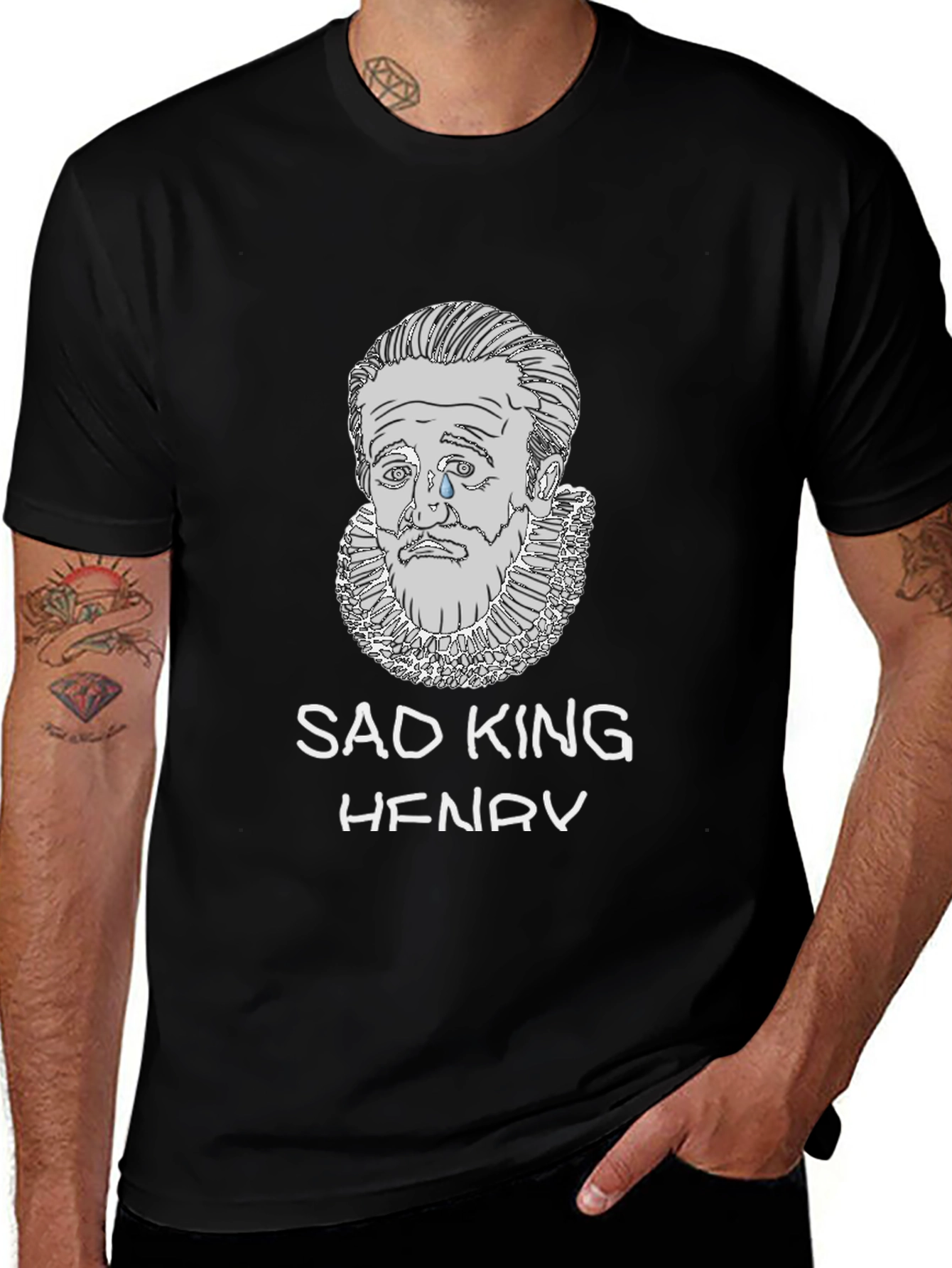 Variant 18 of Sad King Henry T-Shirt - Unique Graphic Tee