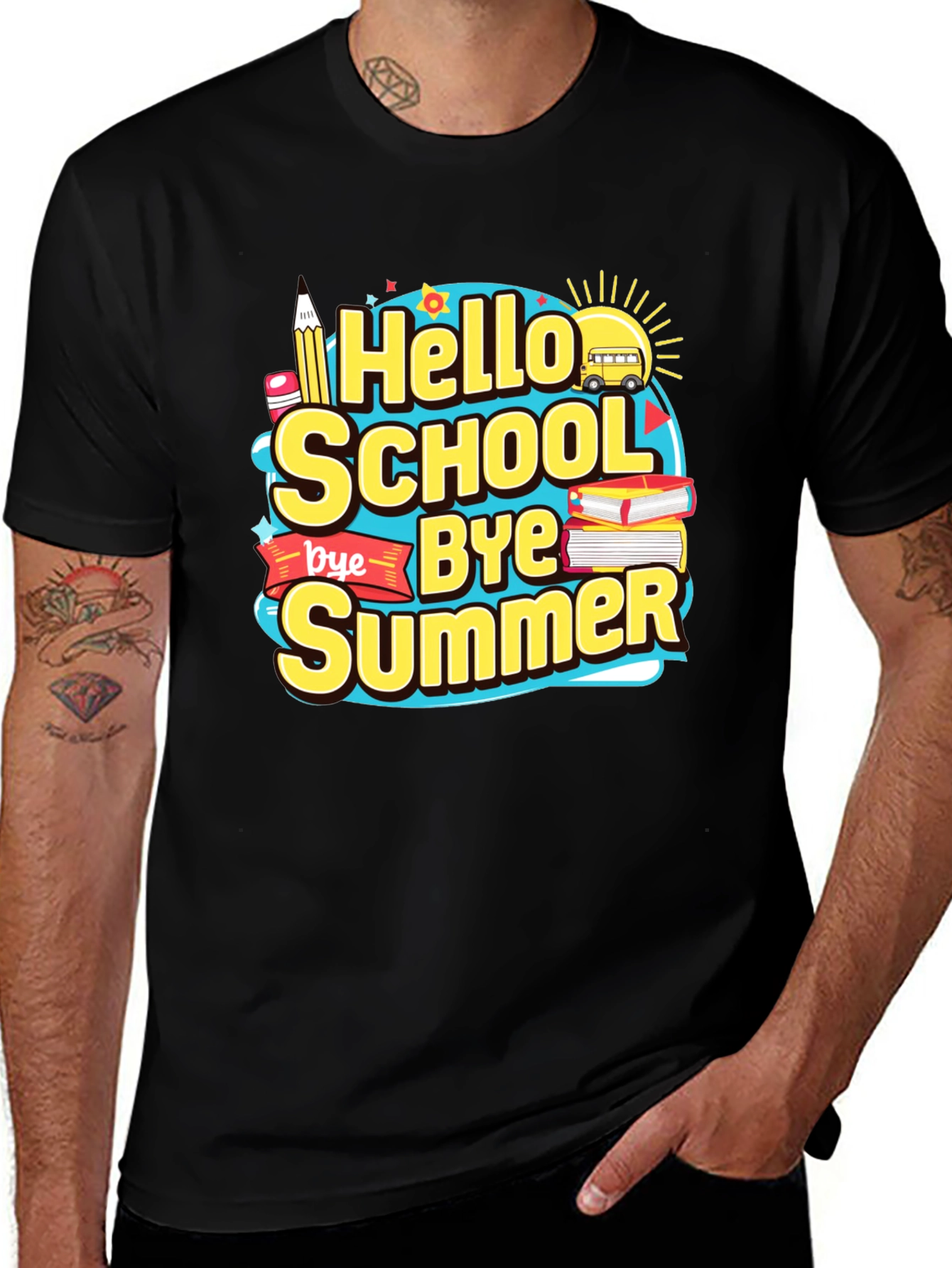 Variant 25 of Hello School Bye Summer Graphic Tee