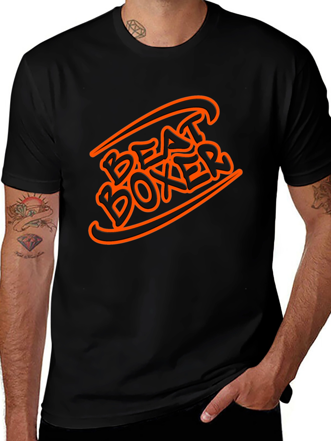 Variant 13 of Beat Boxer Black T-Shirt Graphic Tee