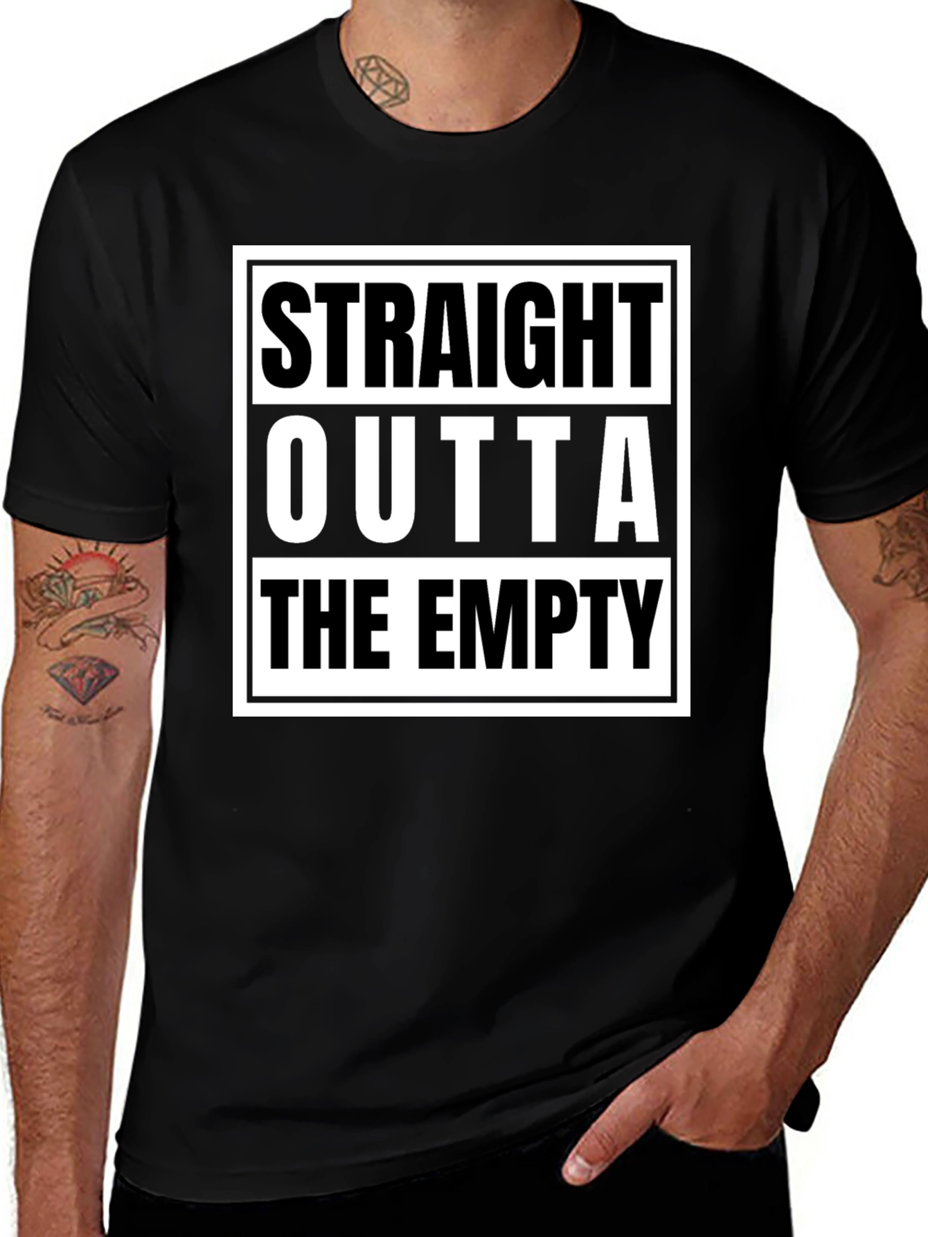 Variant 11 of Straight Outta The Empty Graphic Tee - Black