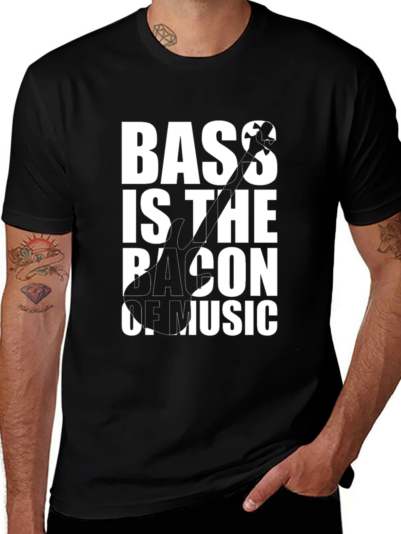 Variant 20 of Bass is the Bacon of Music T-Shirt