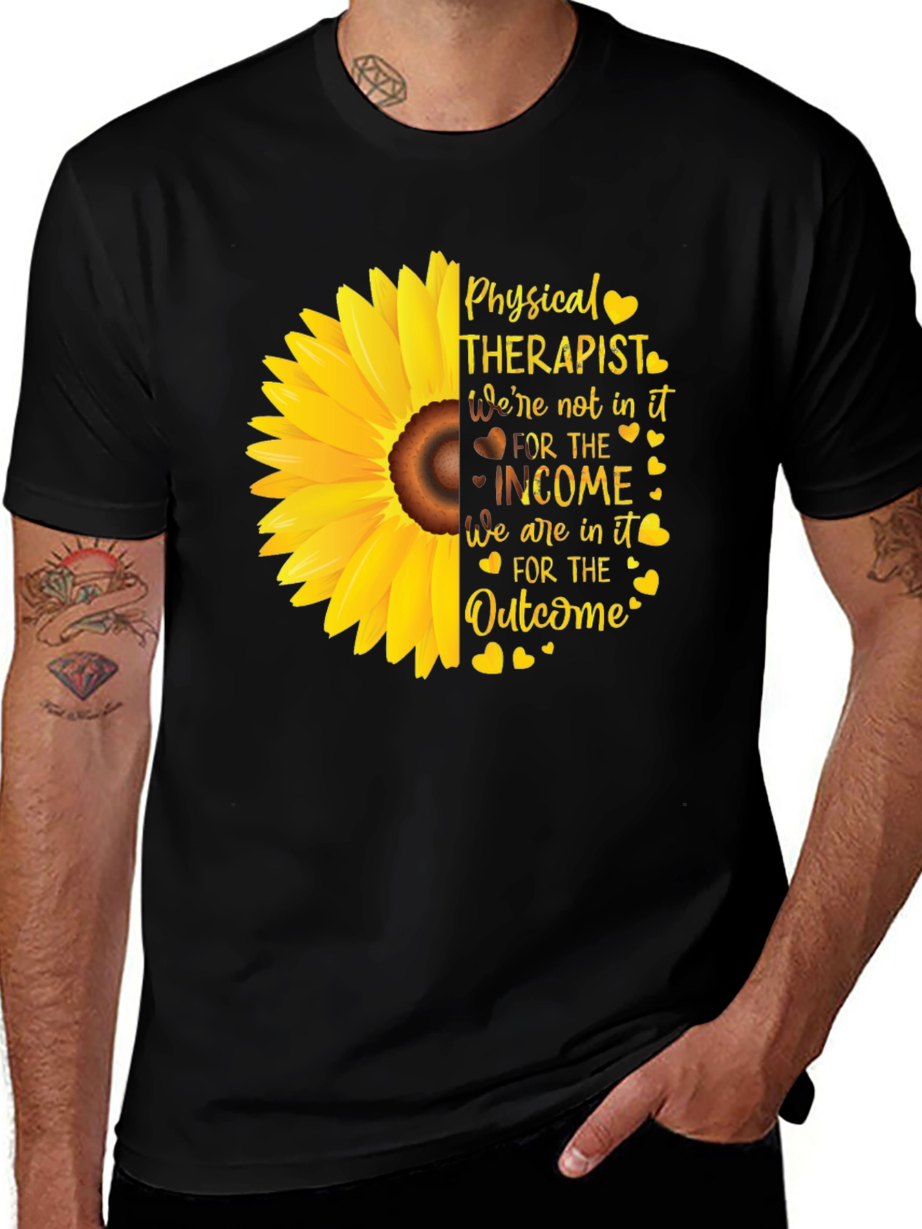 Physical Therapist Sunflower Graphic Tee