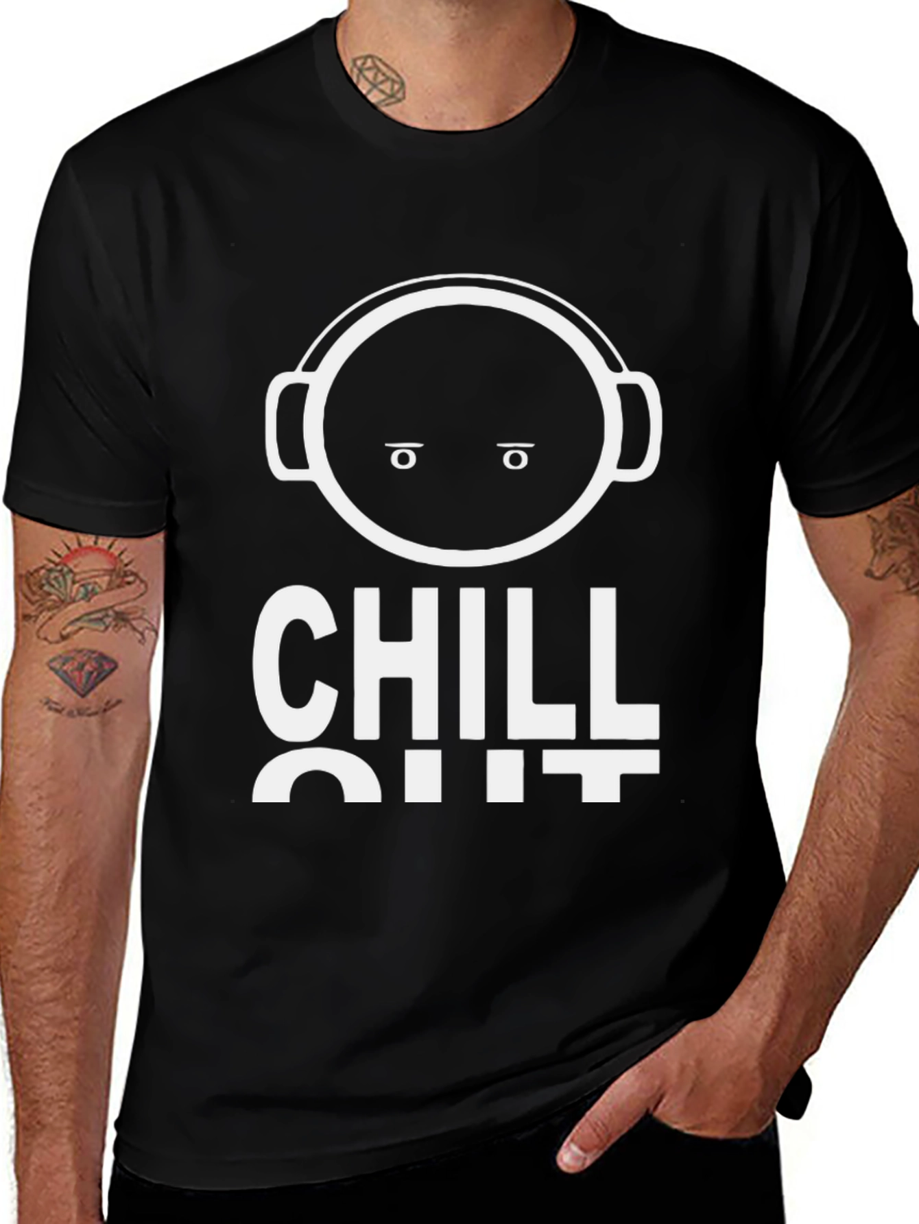 Variant 10 of Chill Out Headphone Graphic Tee