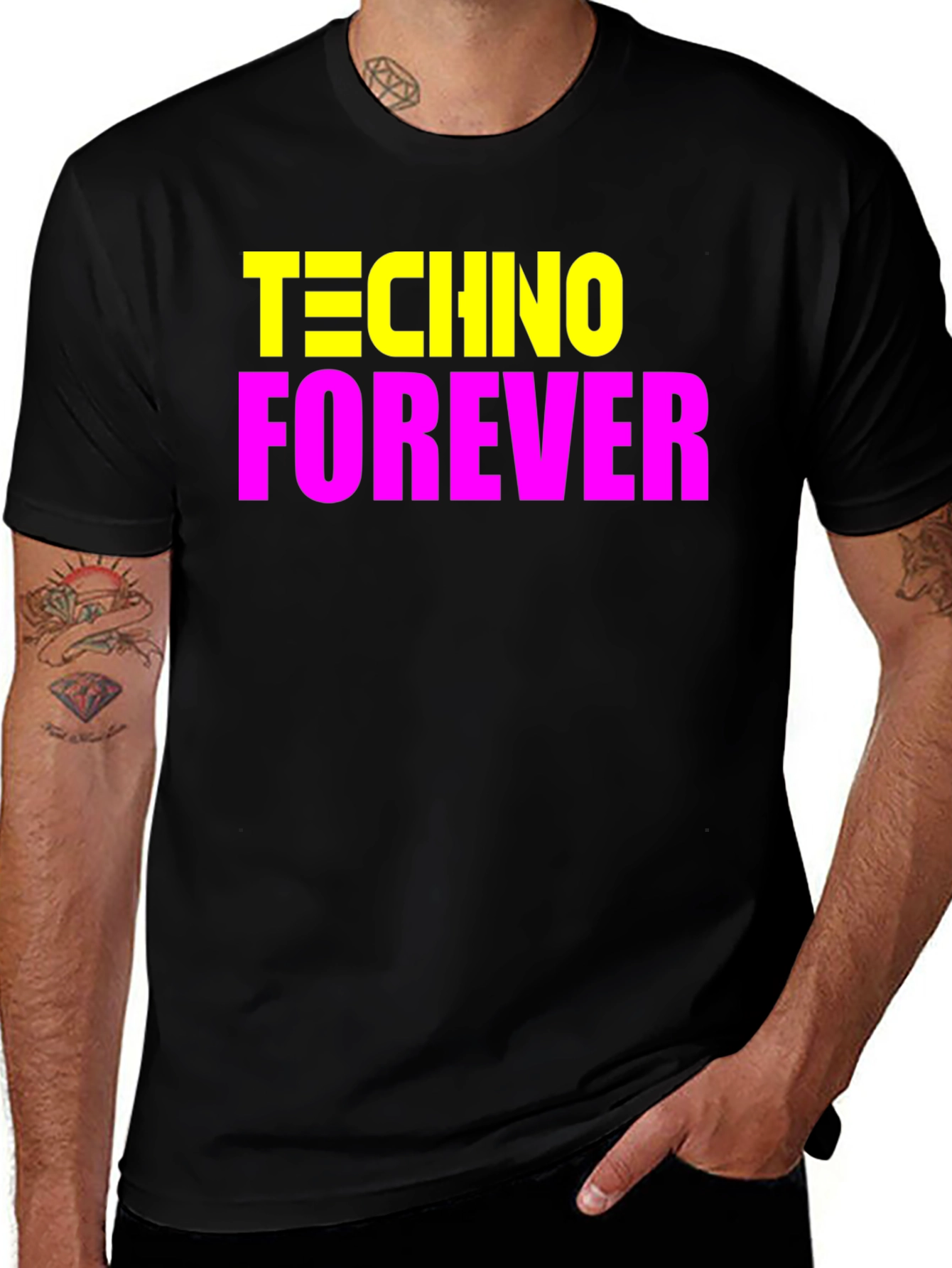 Variant 23 of Techno Forever Graphic Tee - Bold Statement Shirt