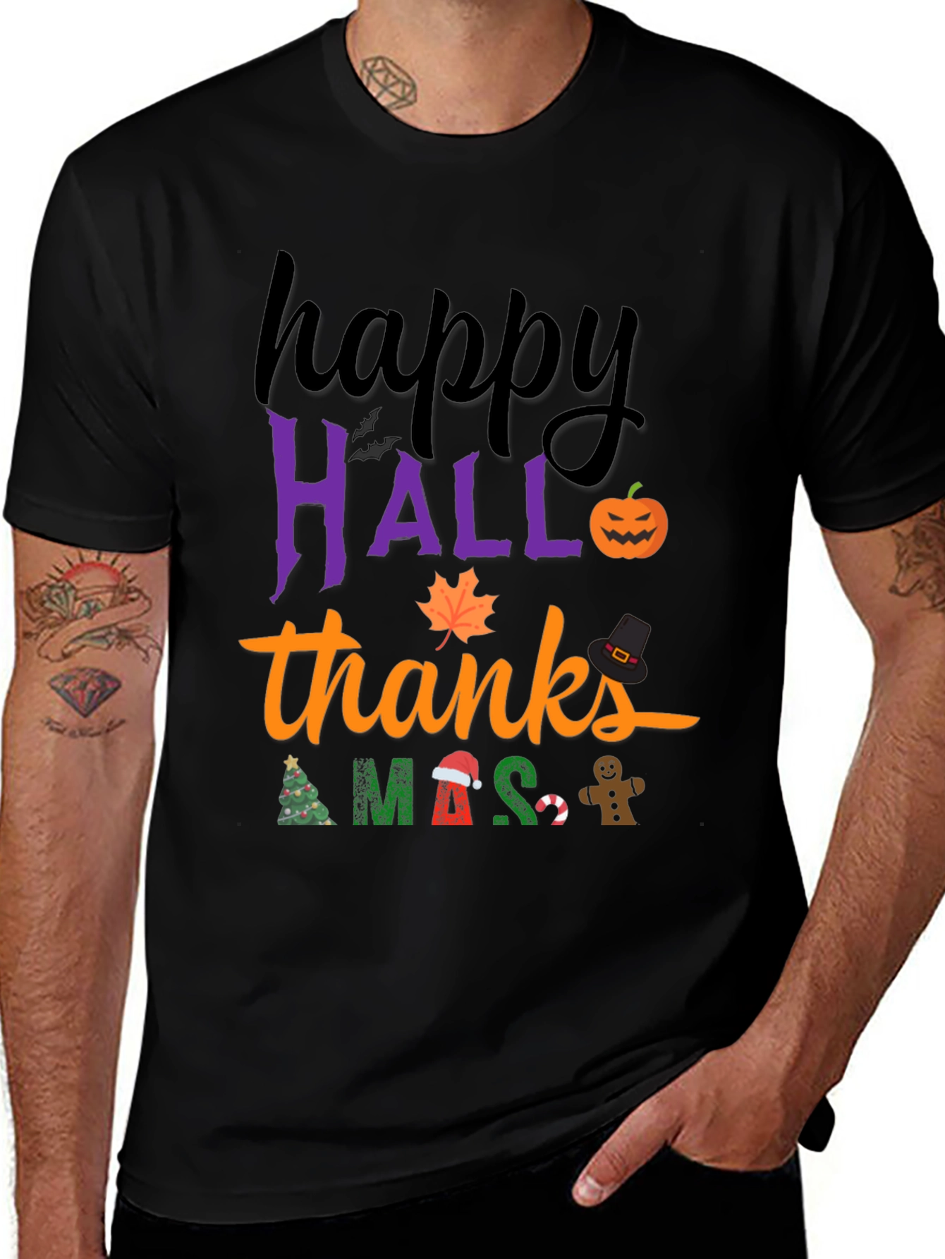 Variant 11 of Happy Hallothanksmas T-Shirt