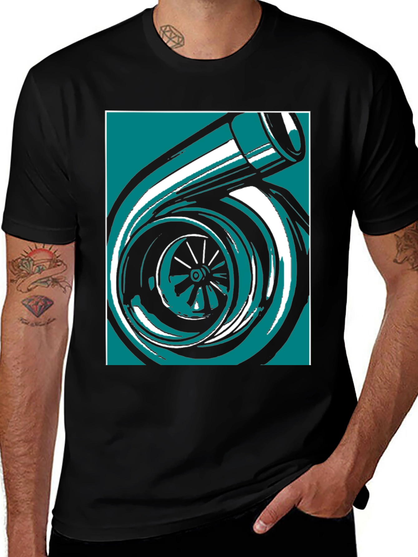 Variant 5 of Turbo Graphic Tee - Automotive Enthusiast T-Shirt