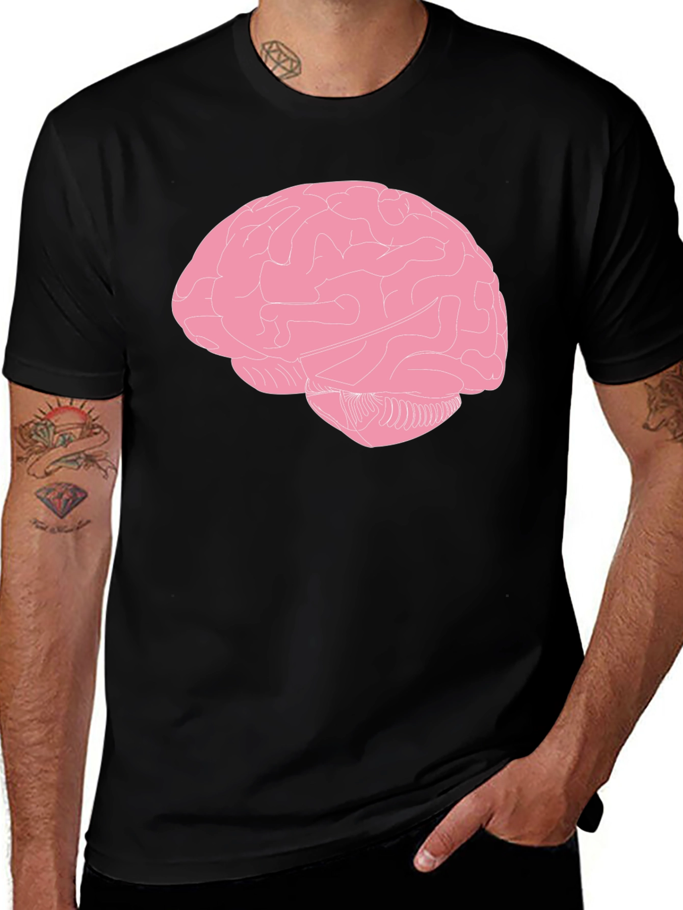 Variant 26 of Brain T-Shirt - Think Smart, Look Cool!