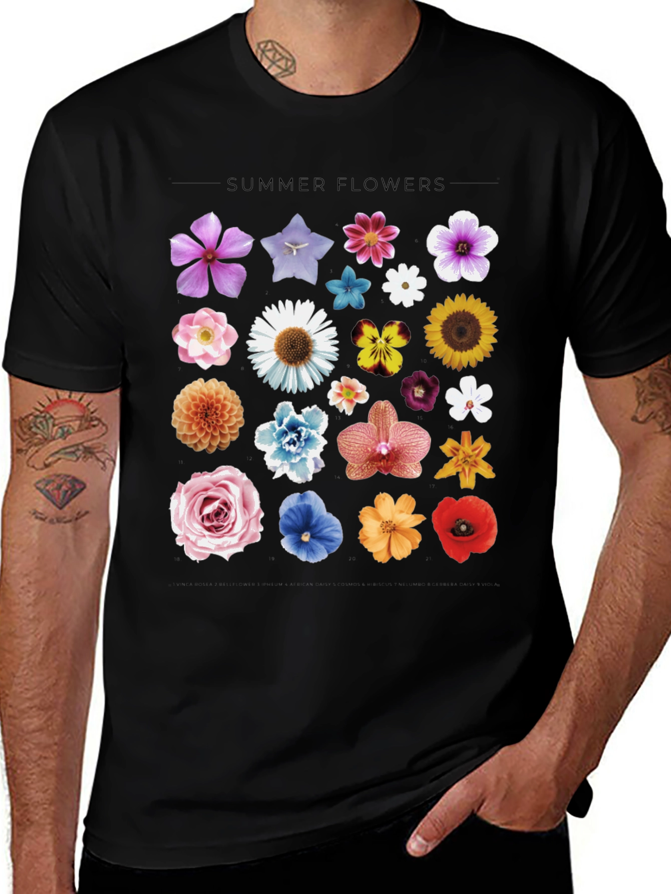 Variant 7 of Summer Flowers Graphic Tee