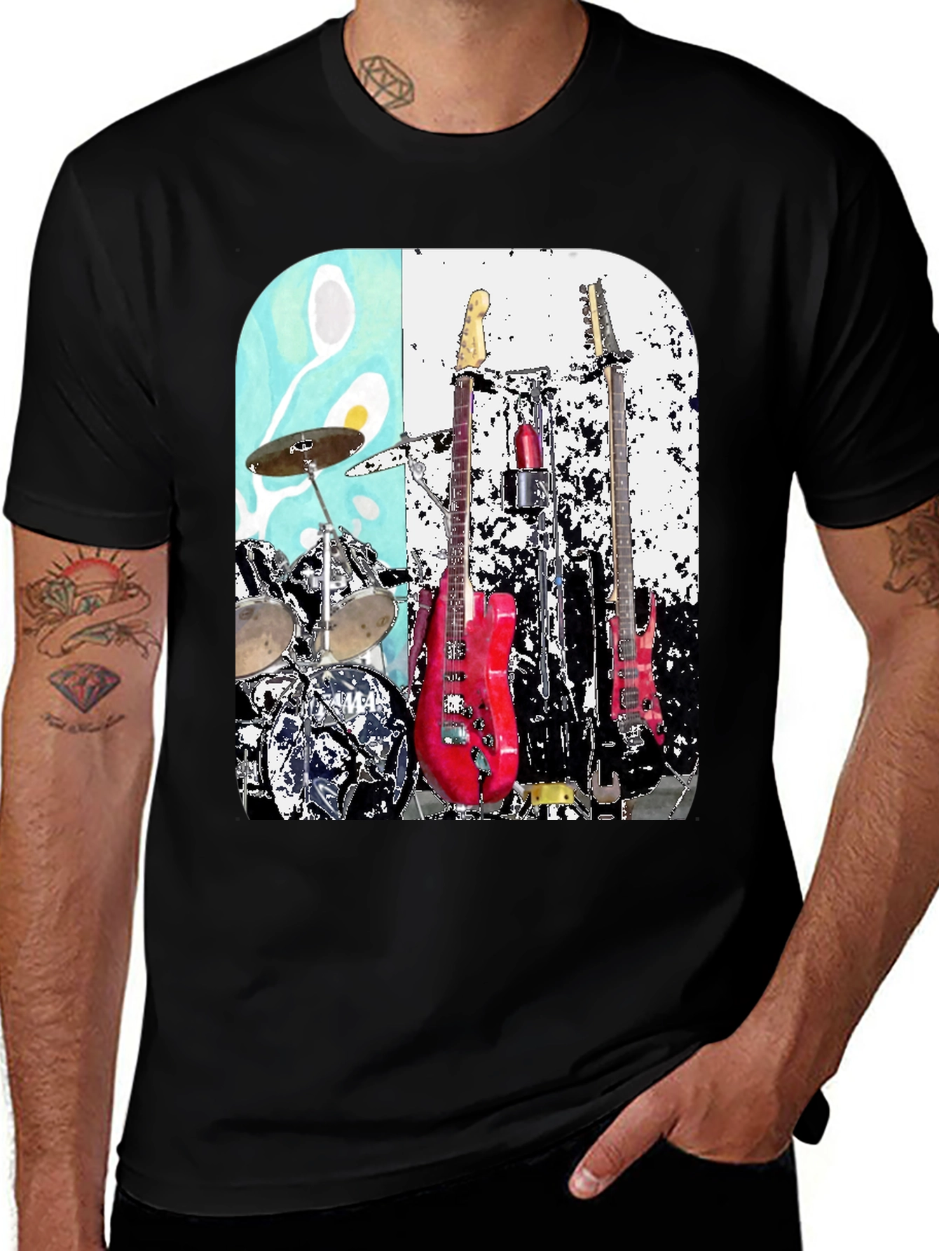 Variant 13 of Rock Band Graphic Tee - Music Lover's T-Shirt