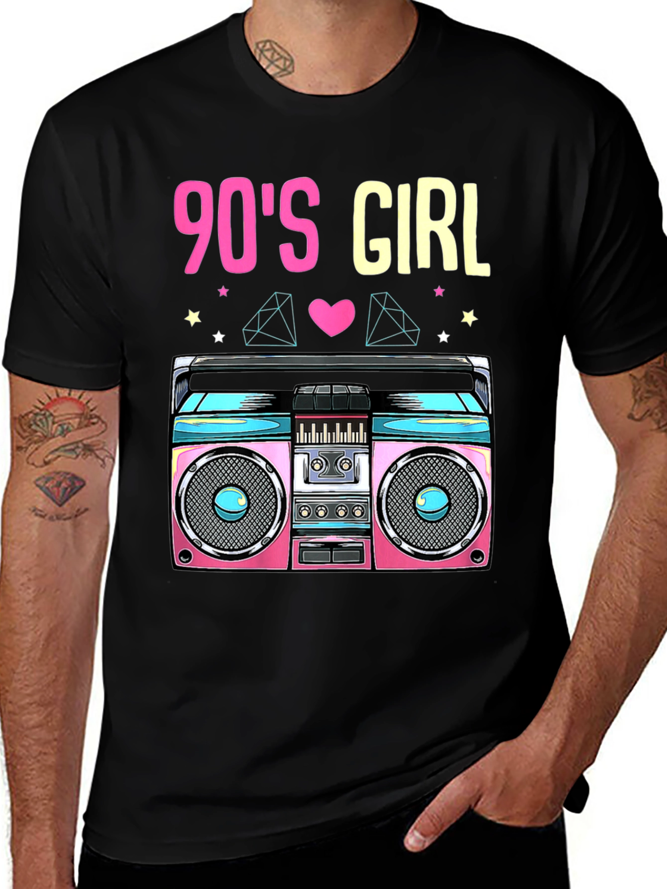 90's Girl Boombox T-Shirt - Retro Style