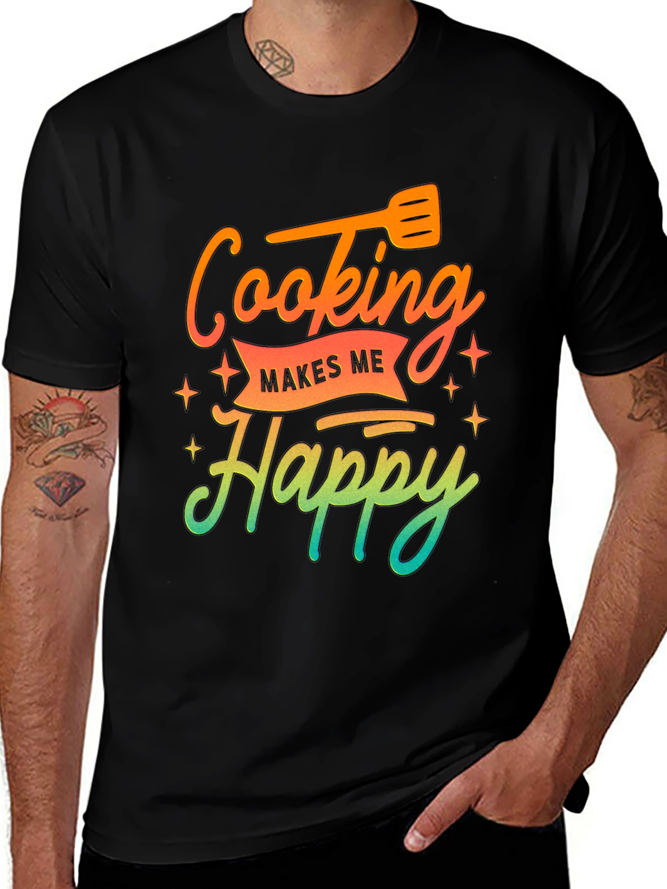 Variant 7 of Cooking Makes Me Happy Graphic T-Shirt