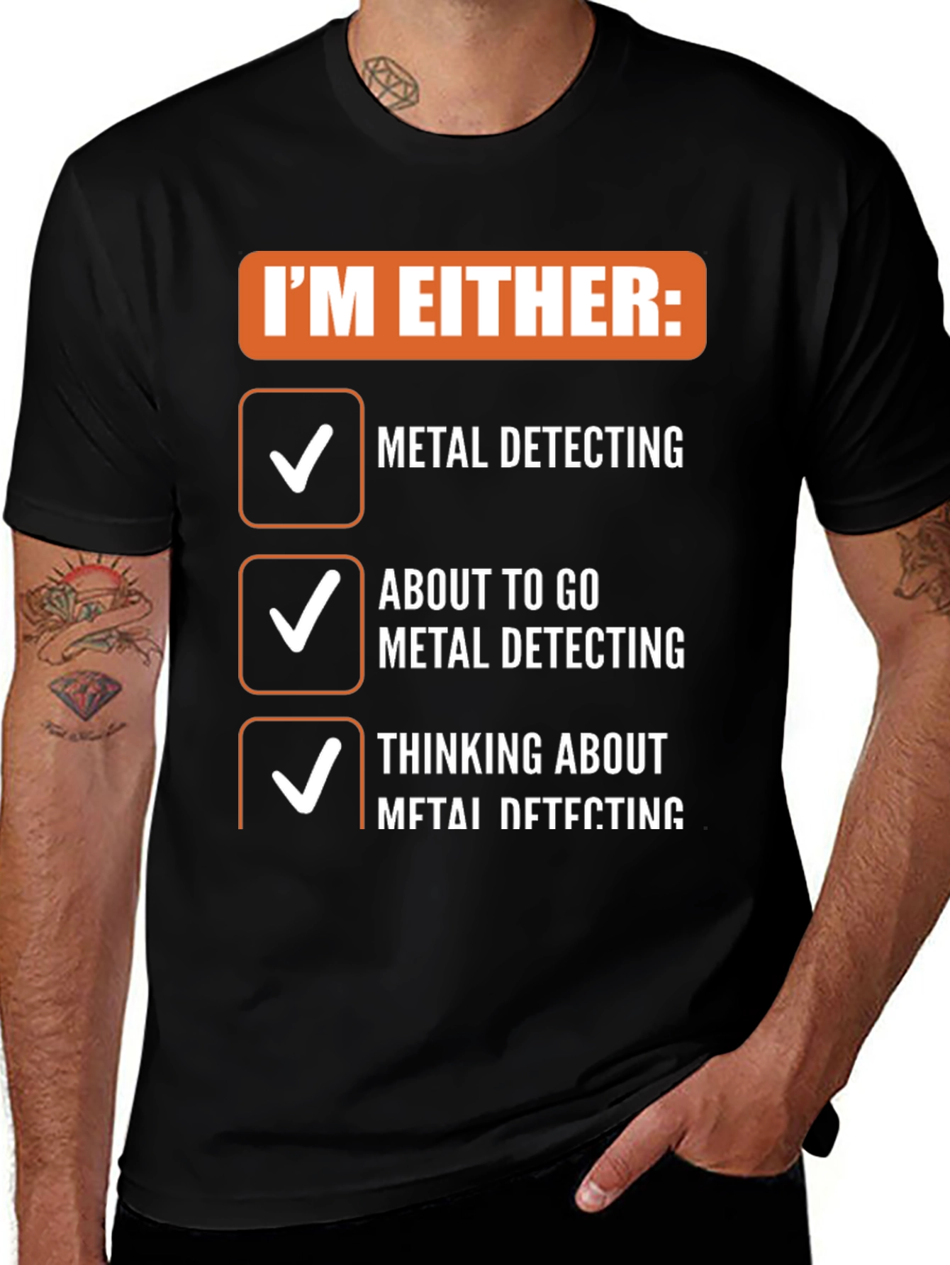 Variant 24 of Metal Detecting Enthusiast T-Shirt