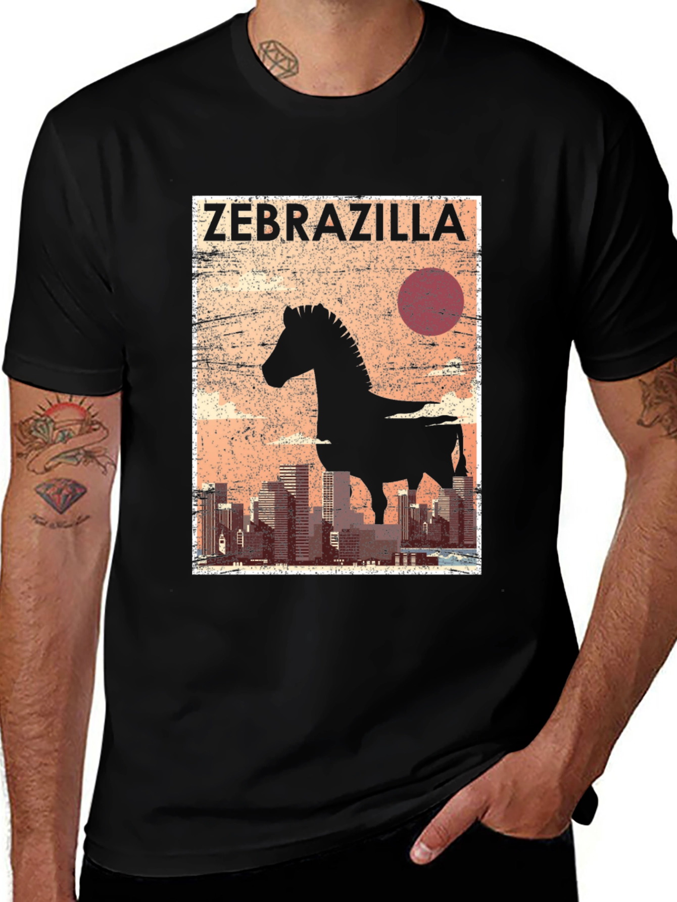 Variant 9 of Zebrazilla Graphic T-Shirt - Quirky Animal Tee