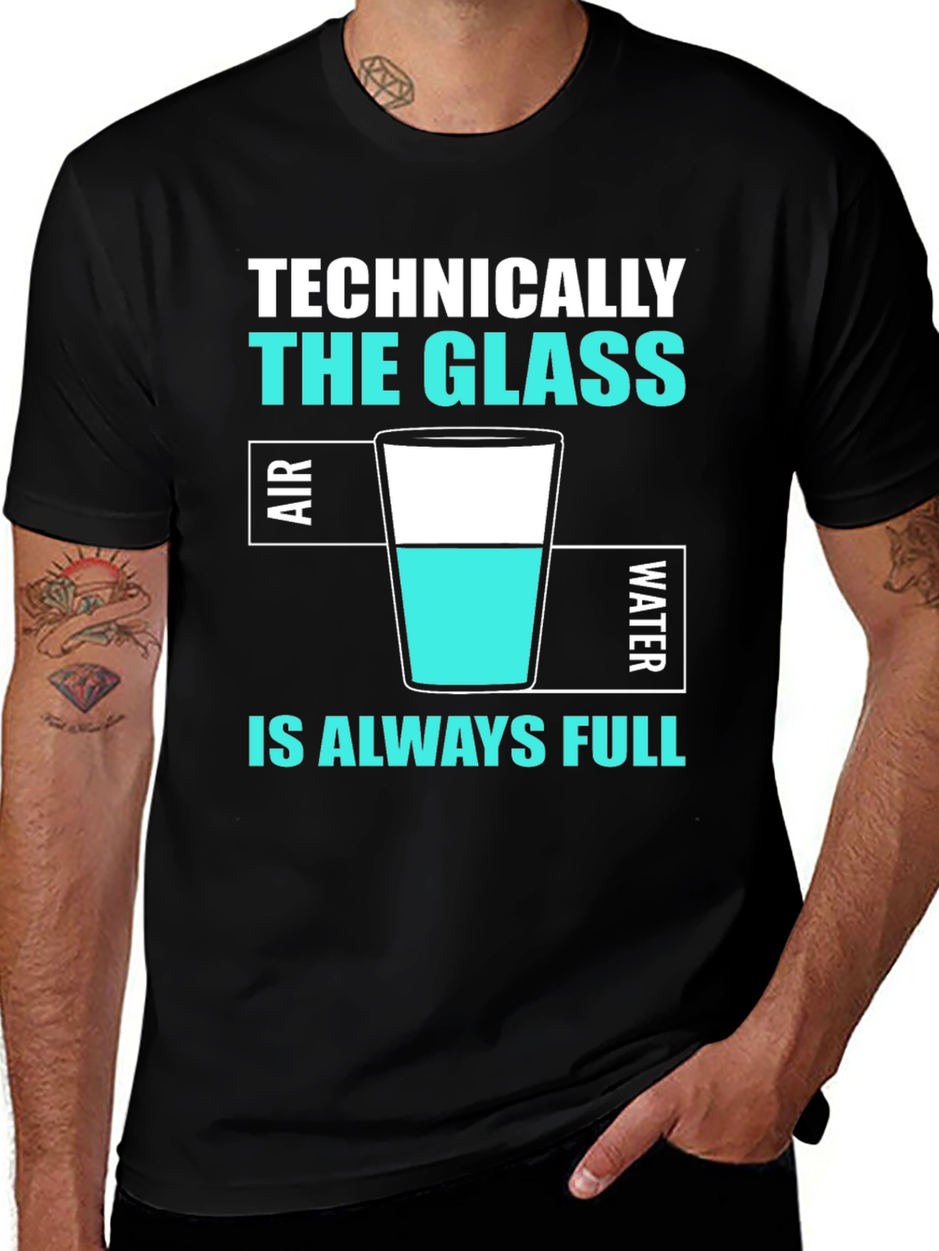 Variant 10 of Technically The Glass Is Always Full T-Shirt
