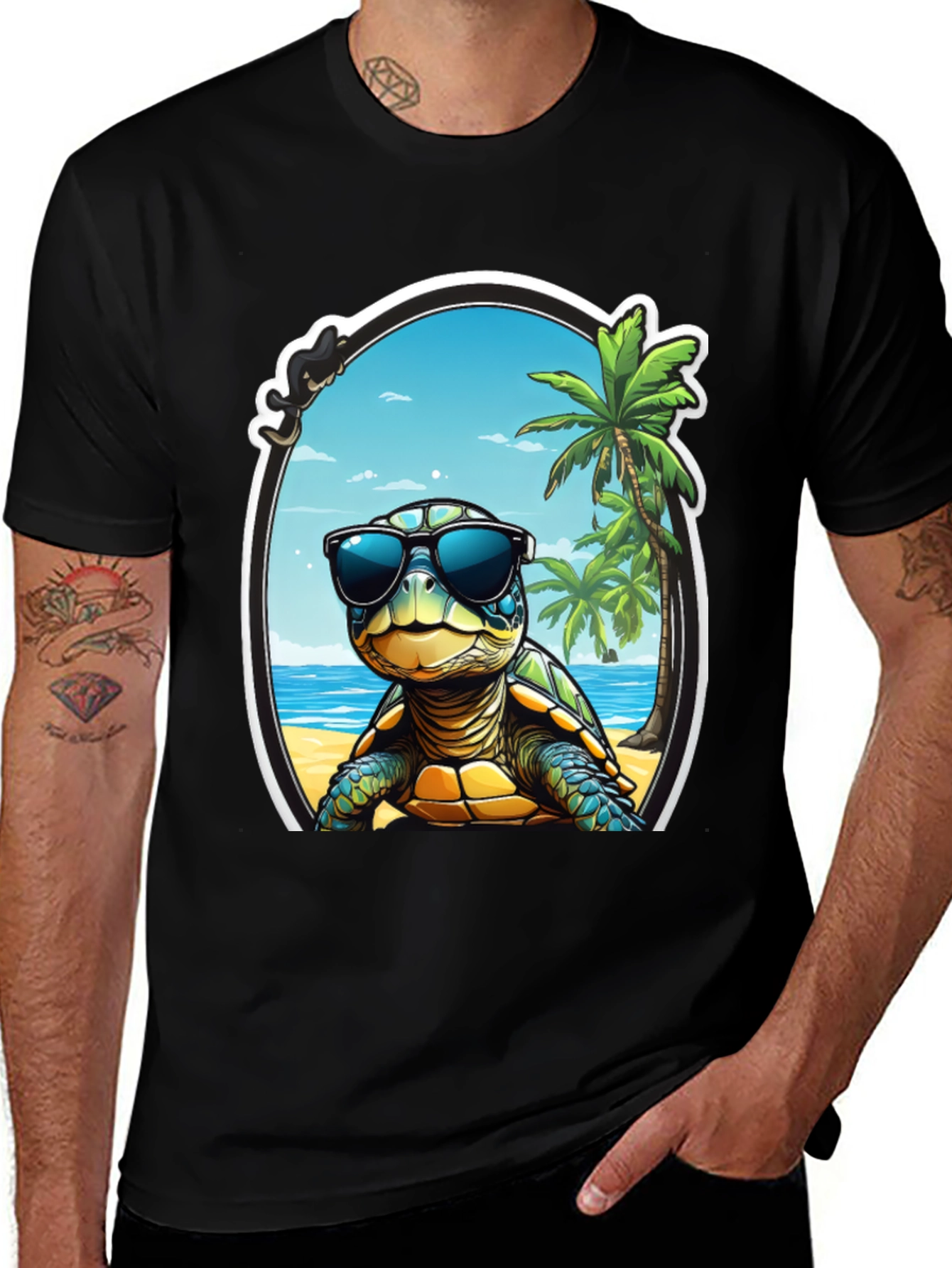 Variant 4 of Cool Turtle Graphic Tee