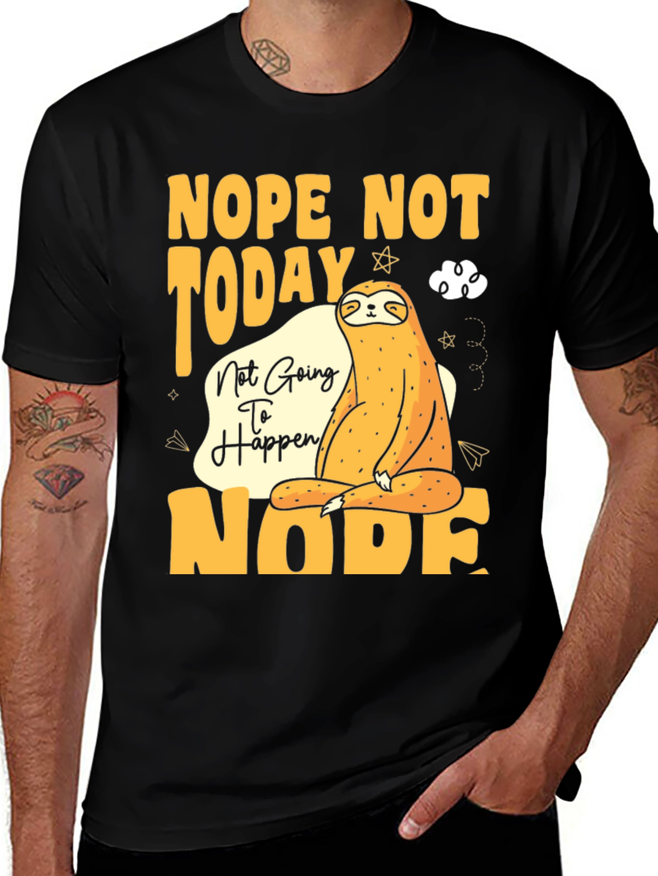Variant 25 of Nope Not Today Sloth Graphic Tee - Relaxed Fit
