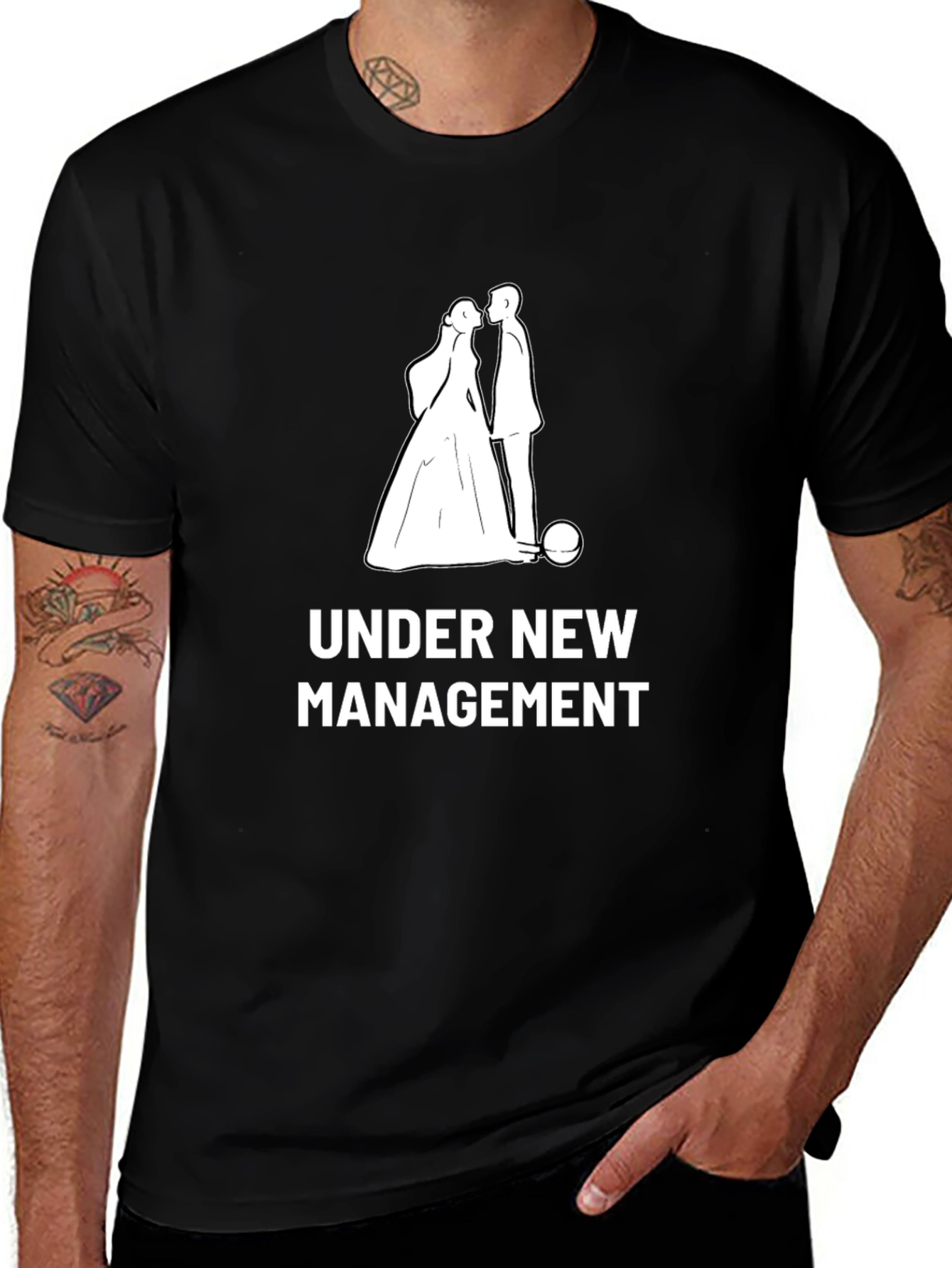Variant 4 of Under New Management Wedding T-Shirt