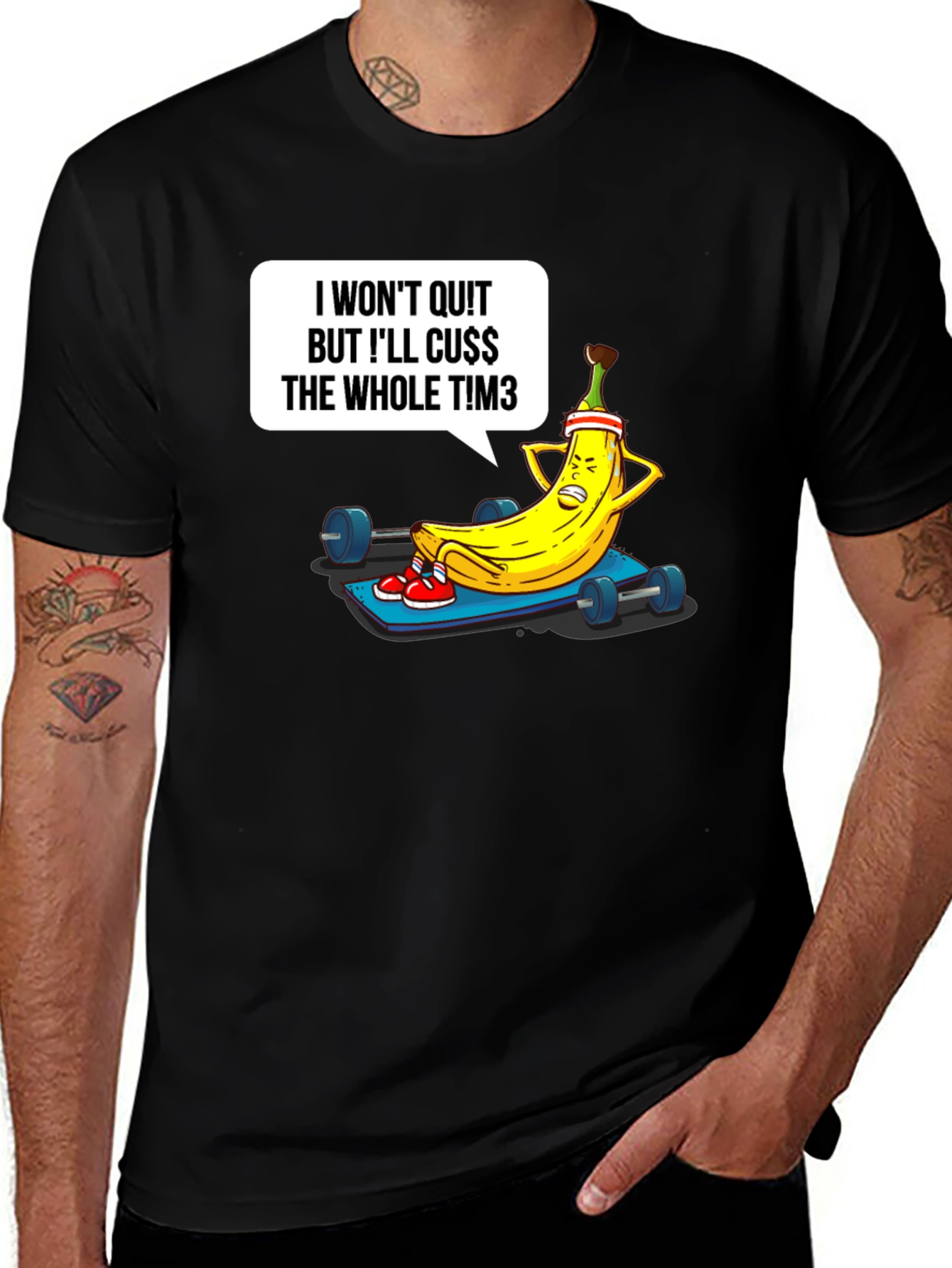Variant 14 of Funny Workout Banana Graphic T-Shirt