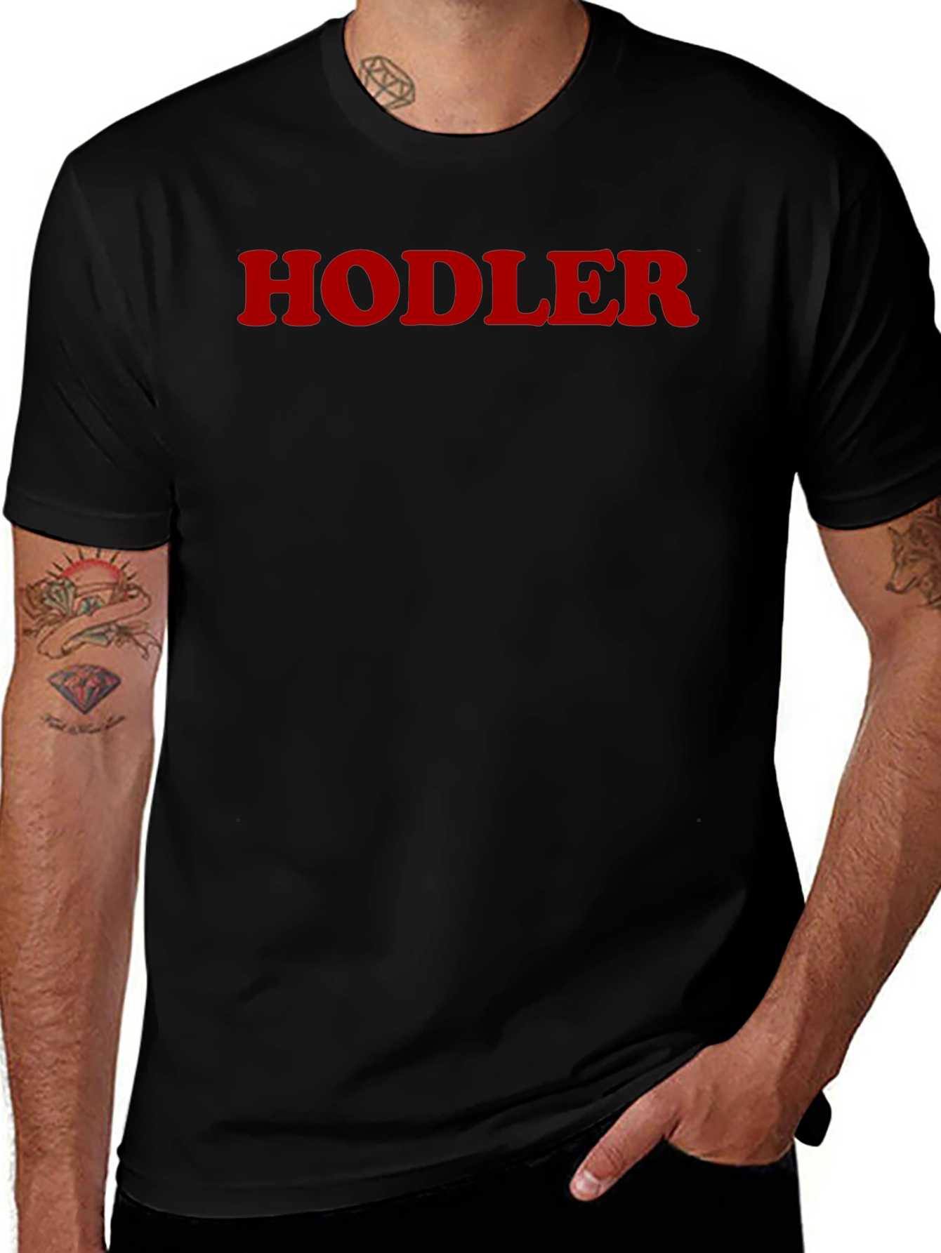HODLER Black T-Shirt - Crypto Investment Apparel