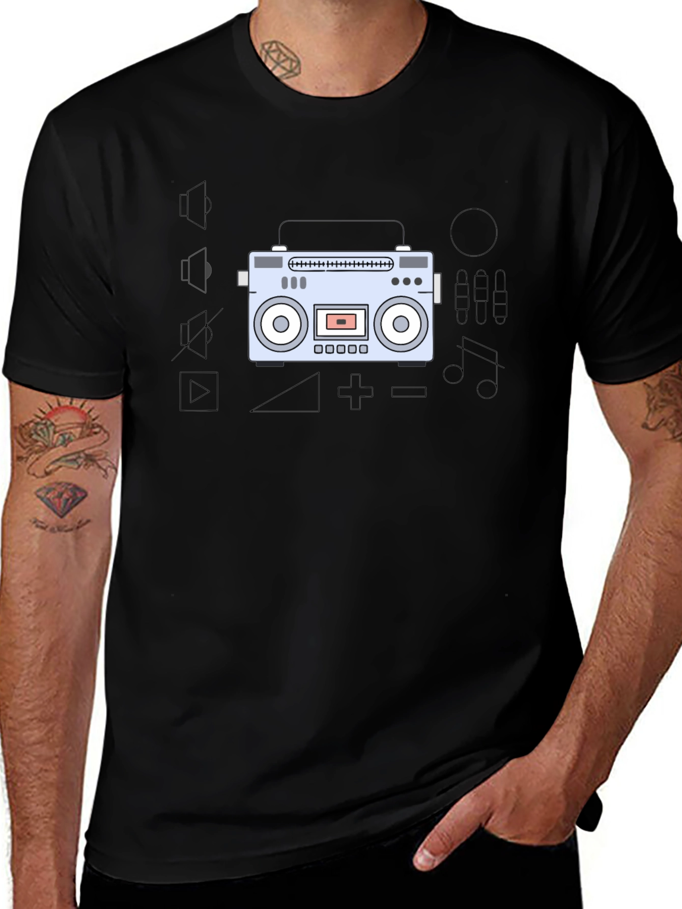 Variant 18 of Retro Radio Graphic Tee - Stylish and Comfortable