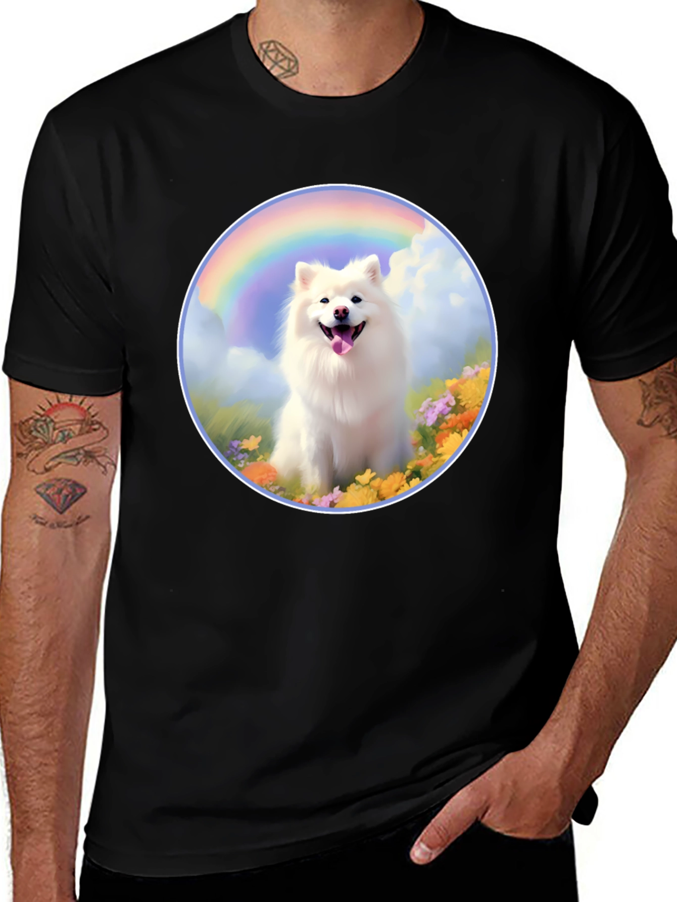 Variant 27 of Dog Rainbow Graphic Tee