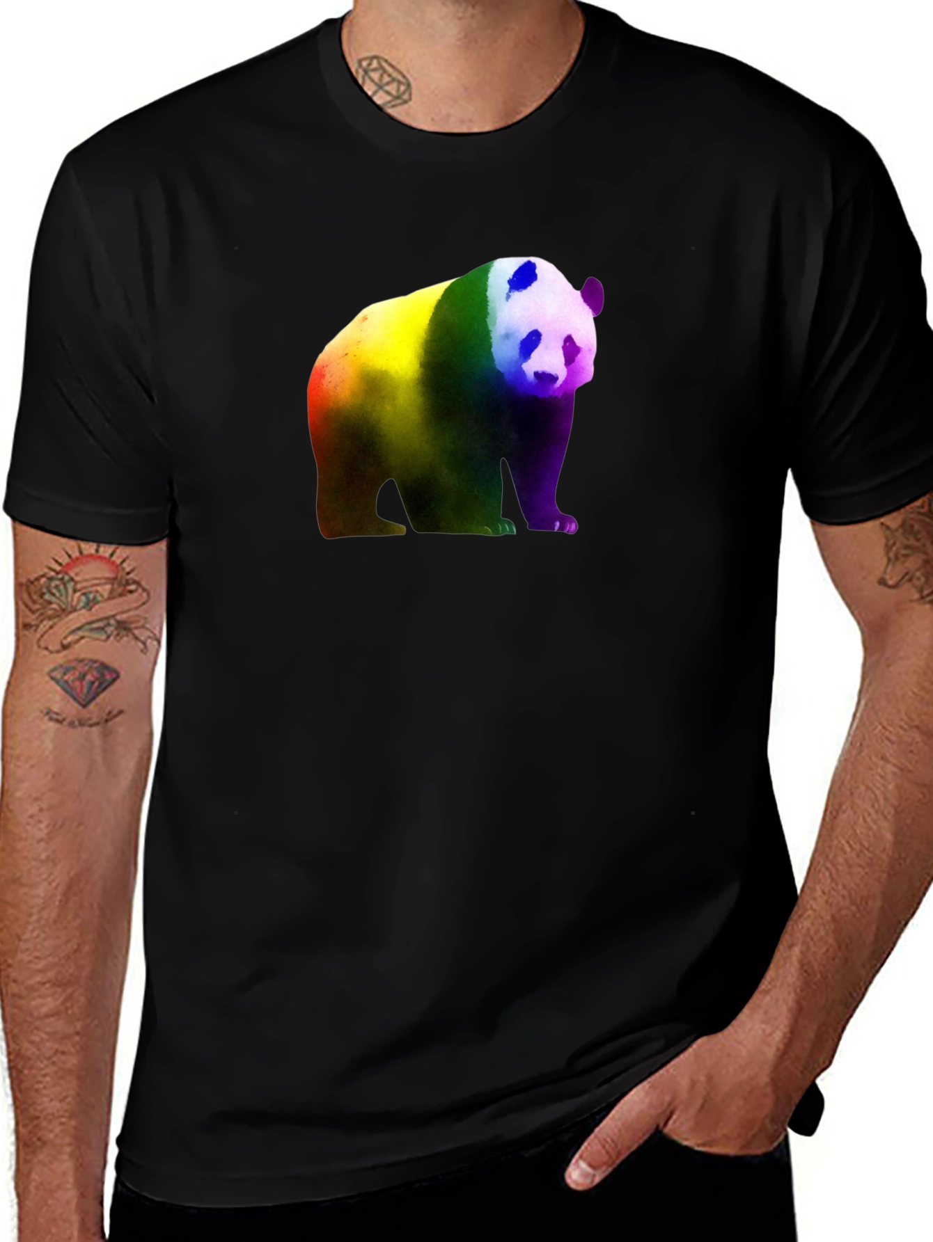 Variant 4 of Rainbow Panda Bear Graphic T-Shirt - Unisex