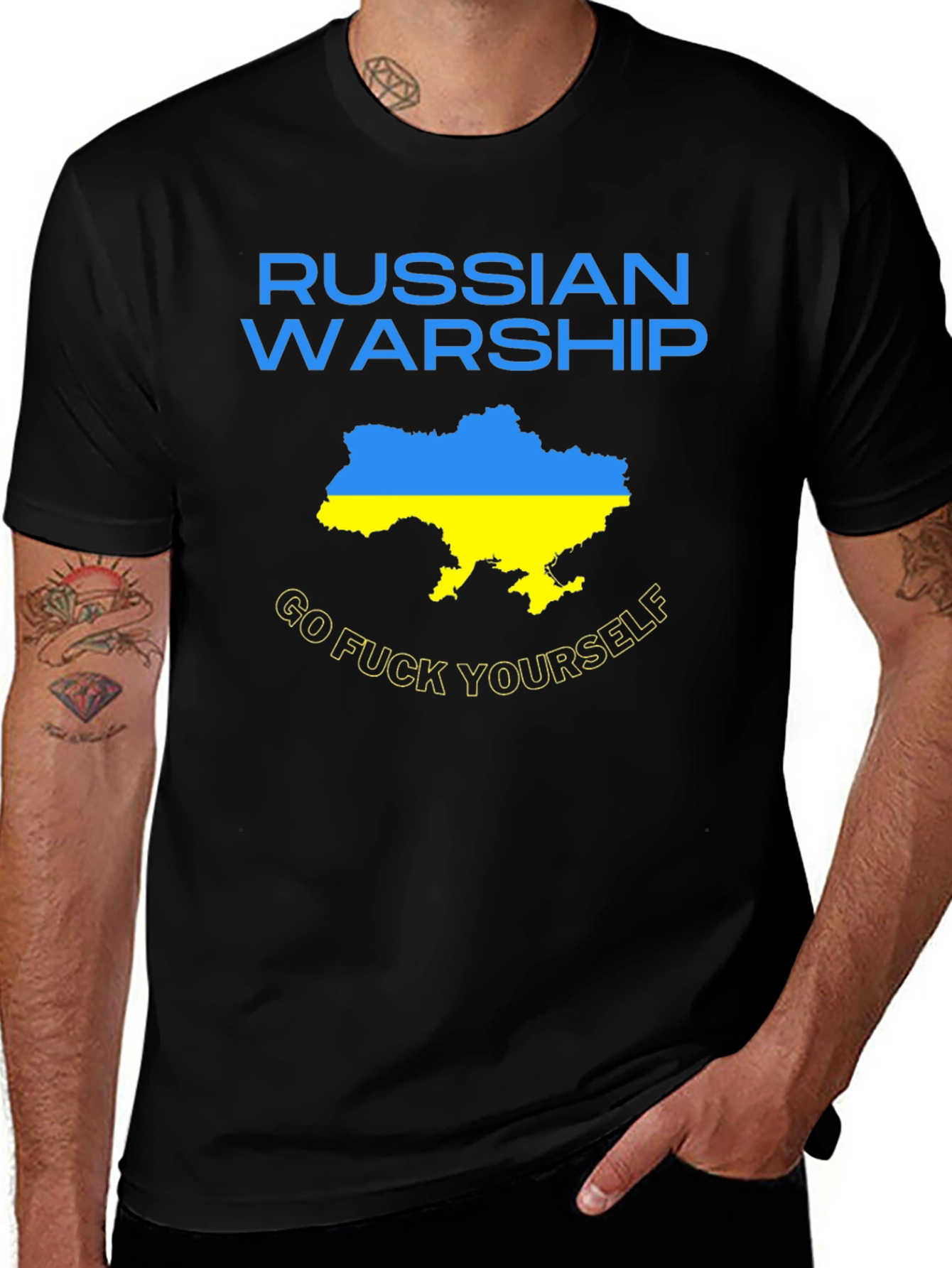 Ukraine Pride Tee: Russian Warship Go F Yourself T-Shirt